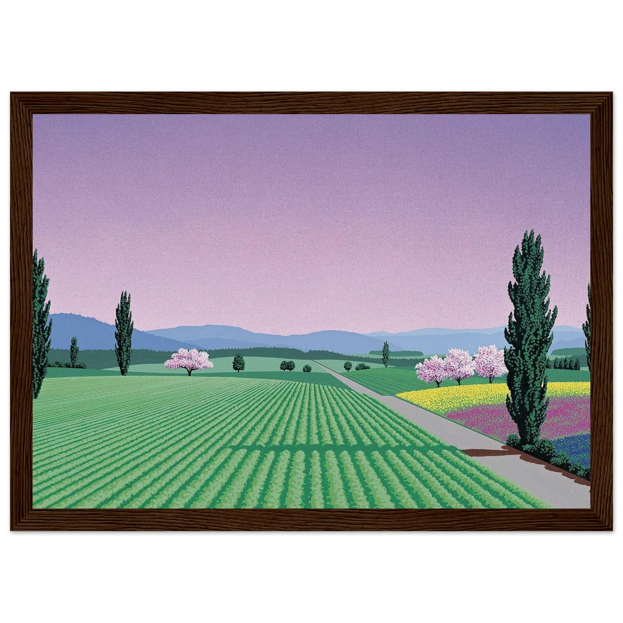 Farmlands Framed Poster | Hiroshi Nagai Framed Prints Wall Art | Hiroshi Nagai Prints