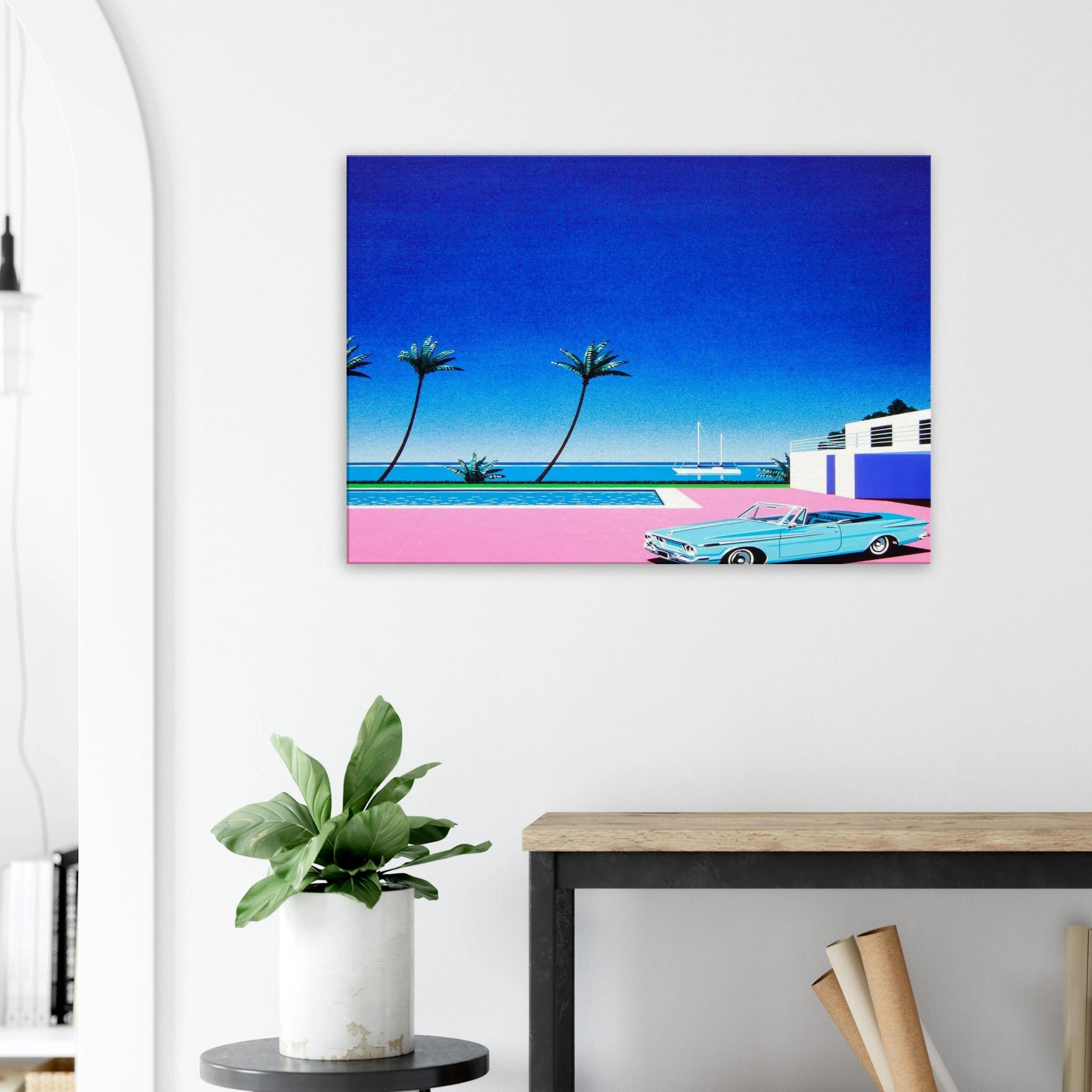 Pink Driveway Canvas | Hiroshi Nagai Canvas | Hiroshi Nagai Prints