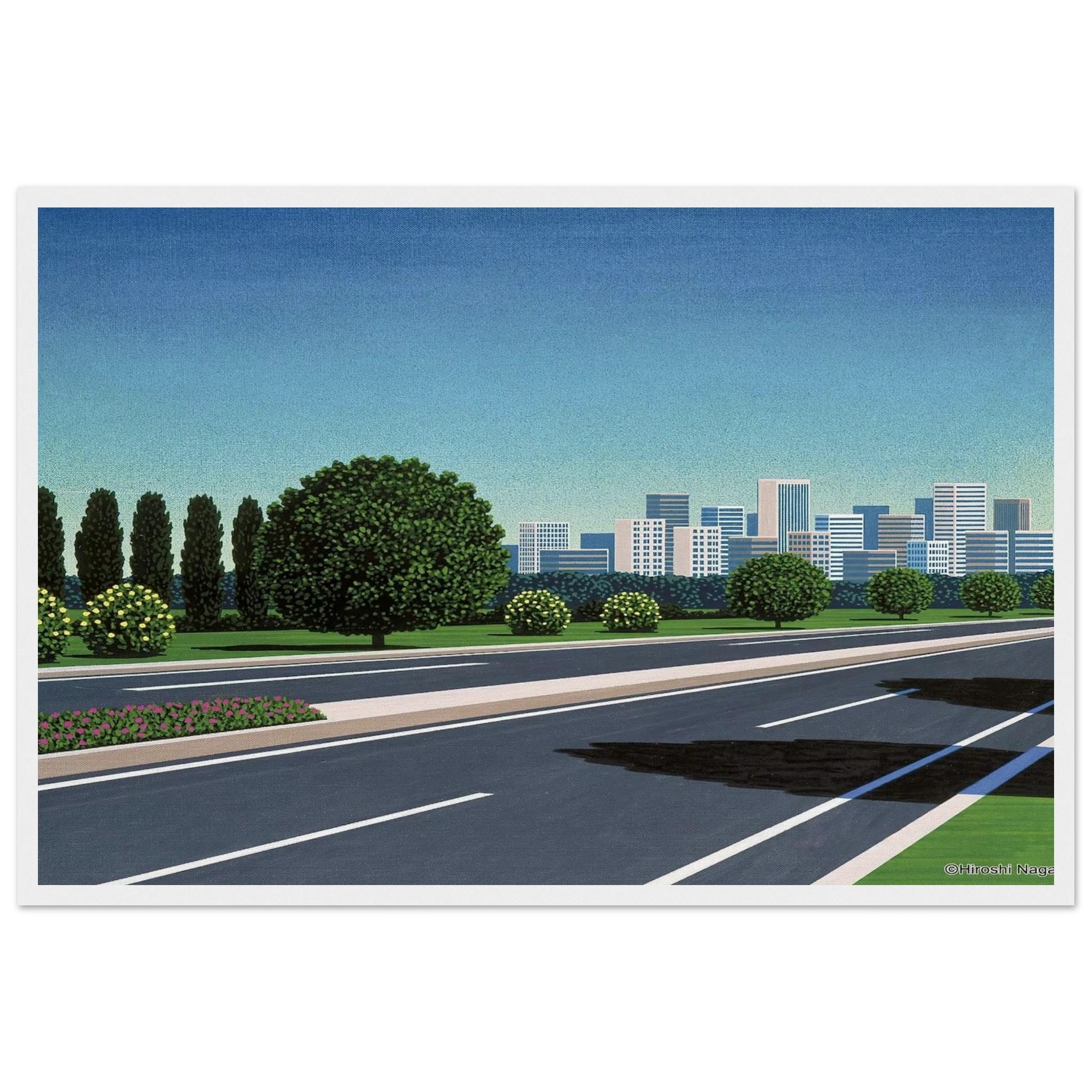 City Highway Framed Poster | Hiroshi Nagai Framed Prints Wall Art | Hiroshi Nagai Prints