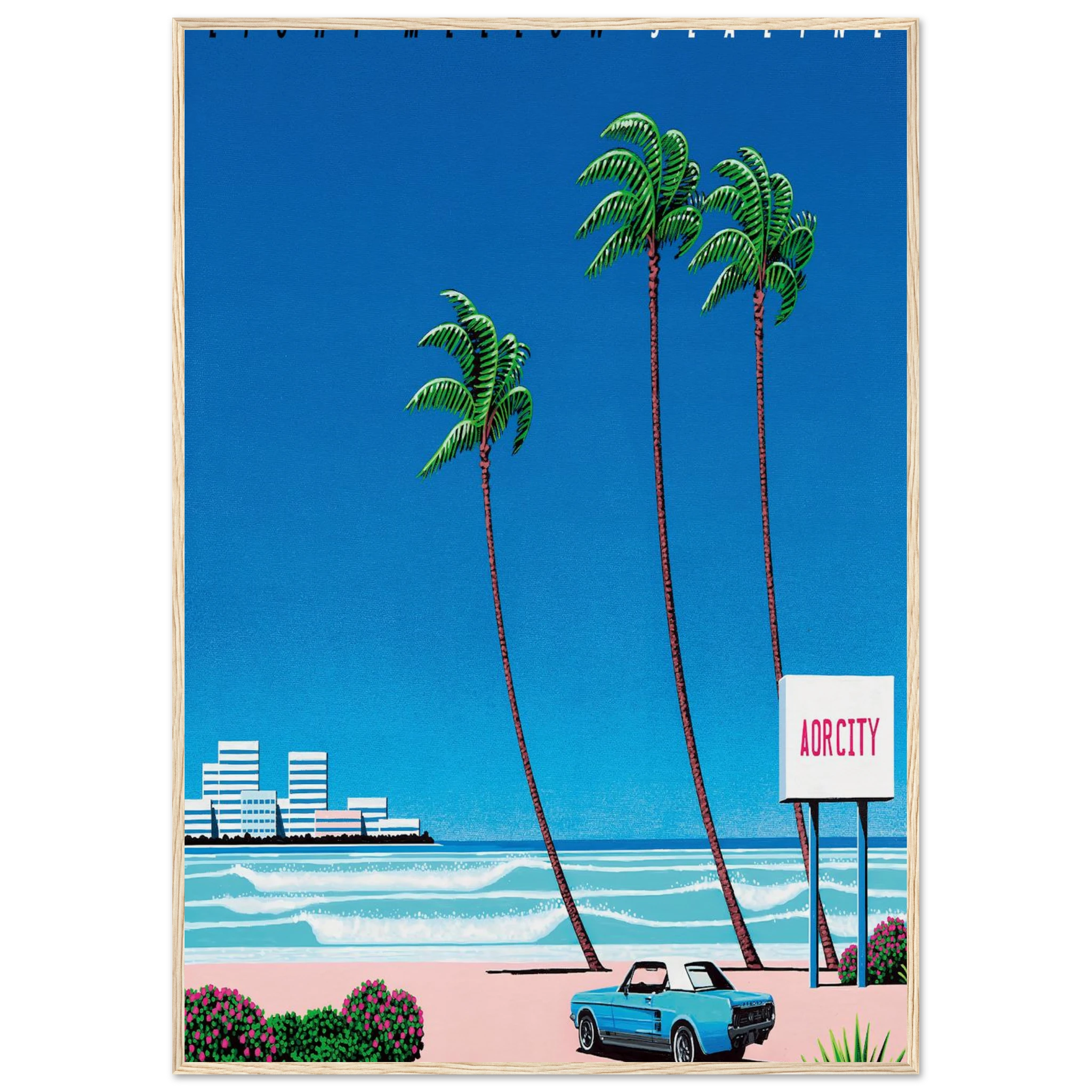 Light Mellow Sealine Framed Poster | Hiroshi Nagai Framed Prints Wall Art | Hiroshi Nagai Prints