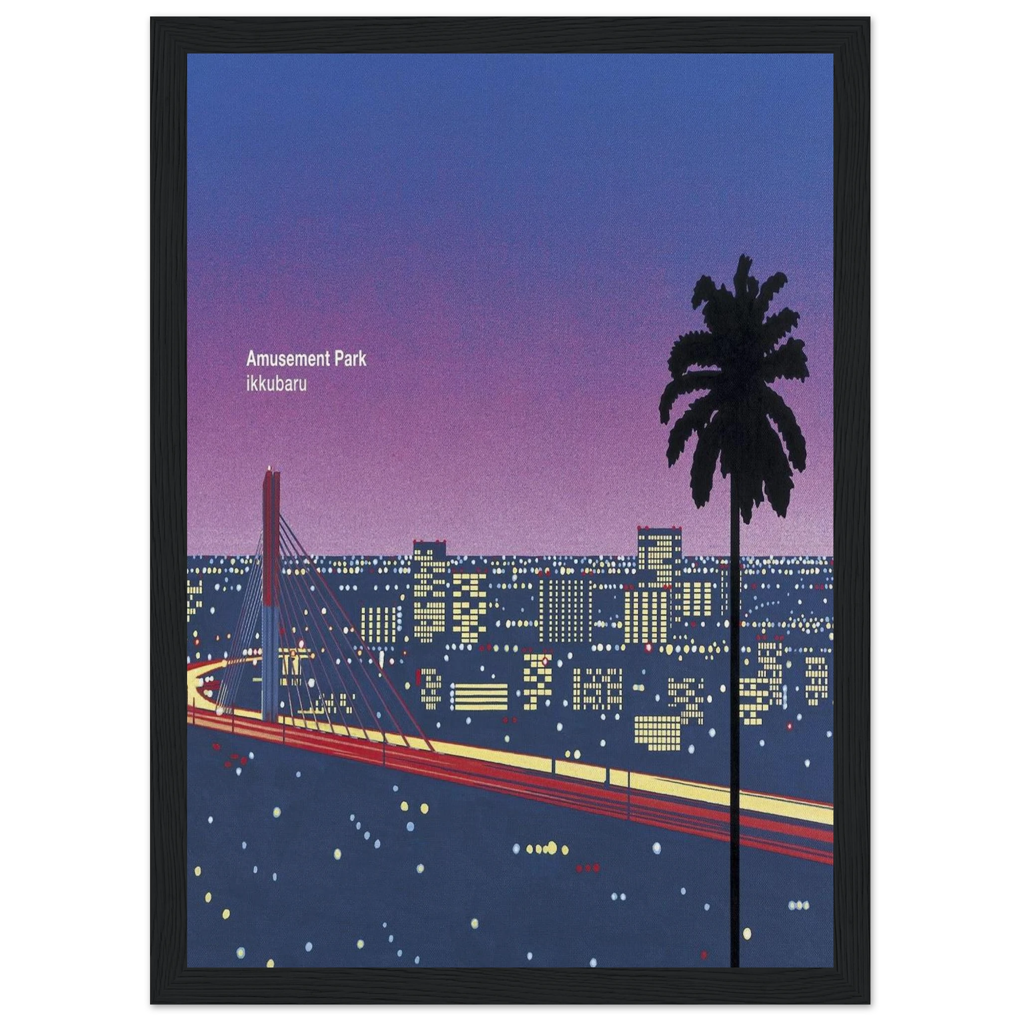 Ikkubaru Amusement City Framed Poster | Hiroshi Nagai Framed Prints Wall Art | Hiroshi Nagai Prints