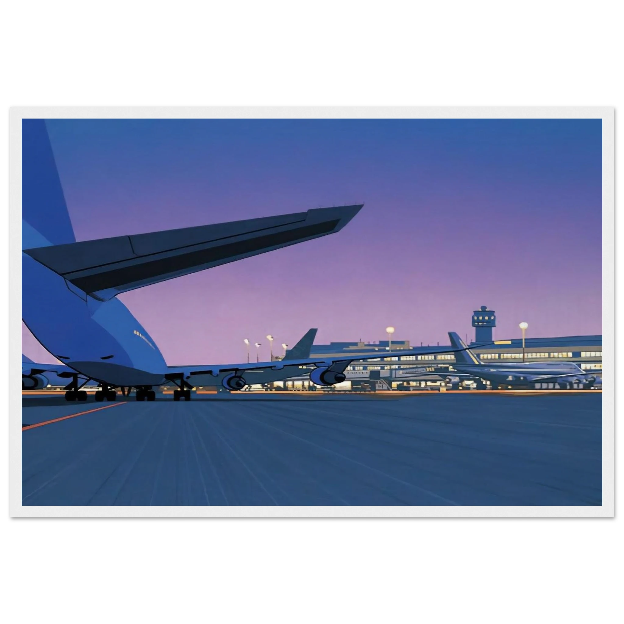 Taxiway Framed Poster | Hiroshi Nagai Framed Prints Wall Art | Hiroshi Nagai Prints