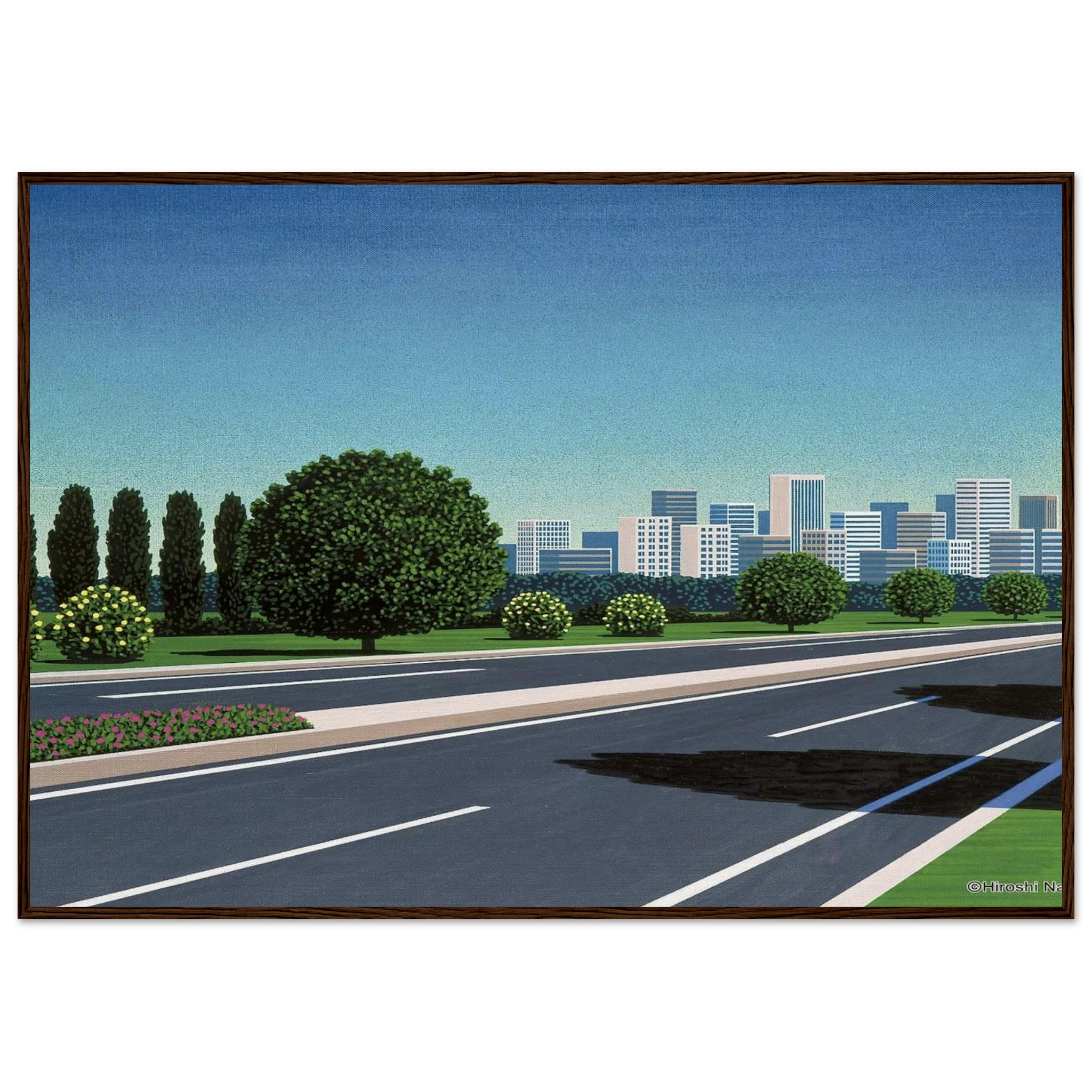 City Highway Framed Poster | Hiroshi Nagai Framed Prints Wall Art | Hiroshi Nagai Prints