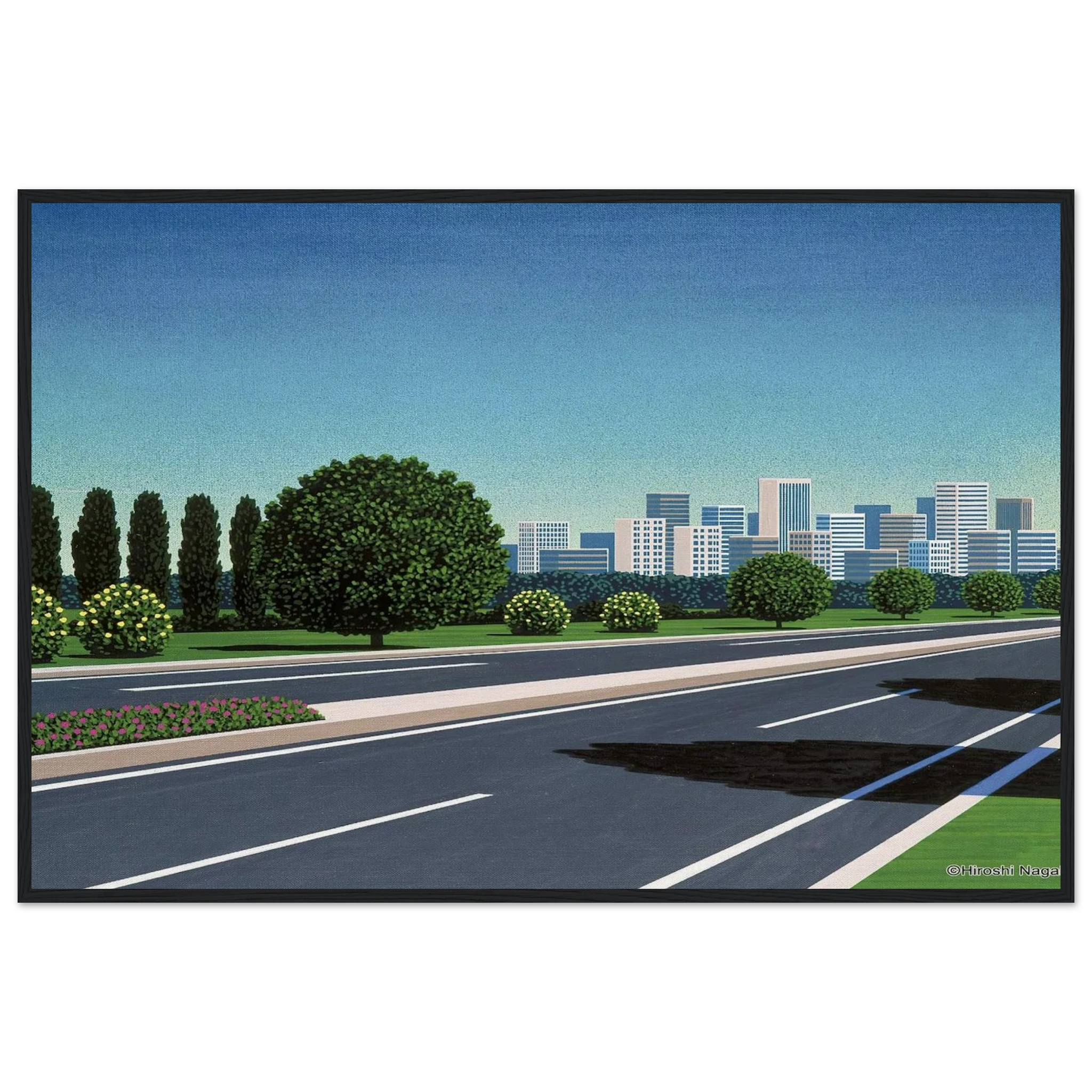 City Highway Framed Poster | Hiroshi Nagai Framed Prints Wall Art | Hiroshi Nagai Prints