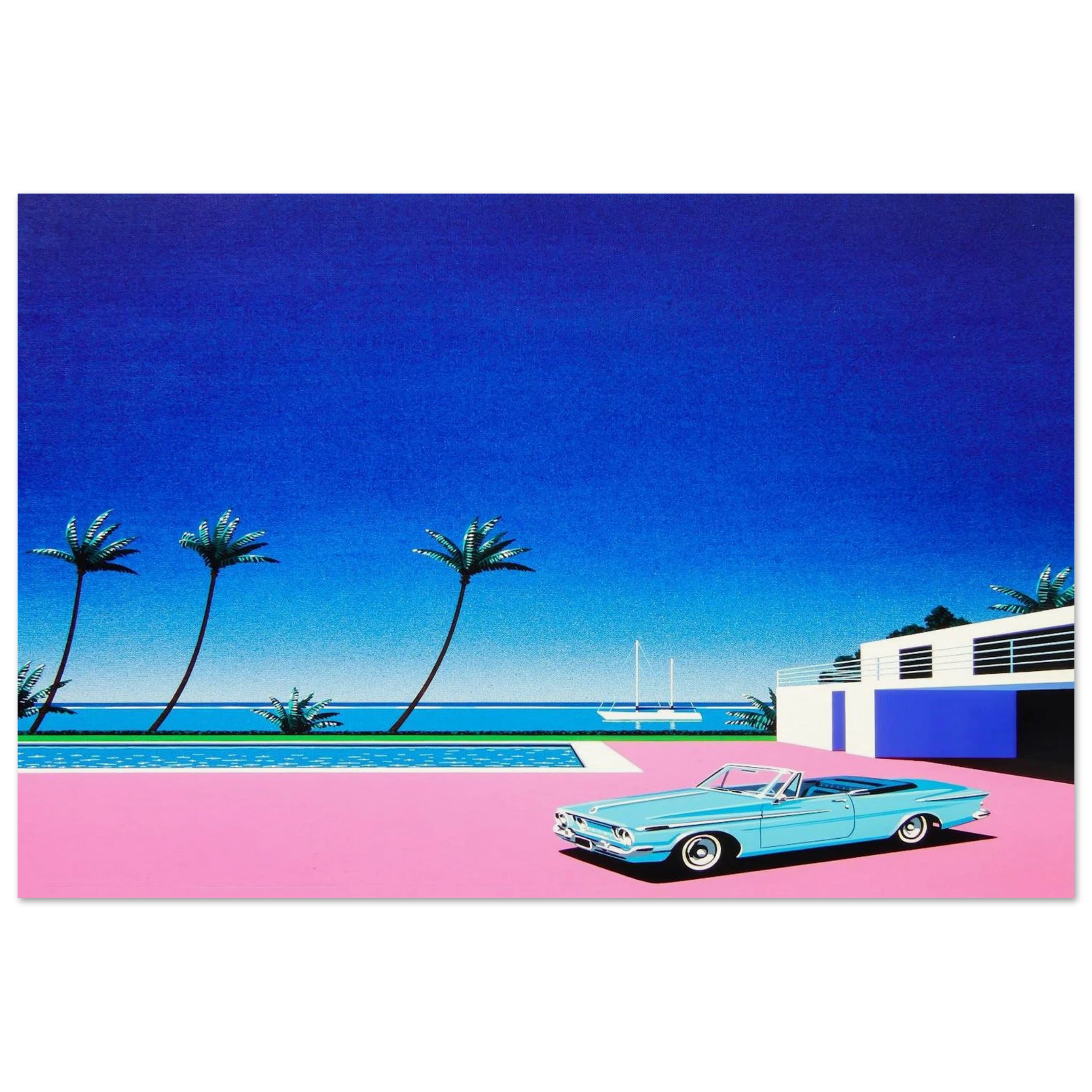 Pink Driveway Poster | Hiroshi Nagai Poster | Hiroshi Nagai Prints