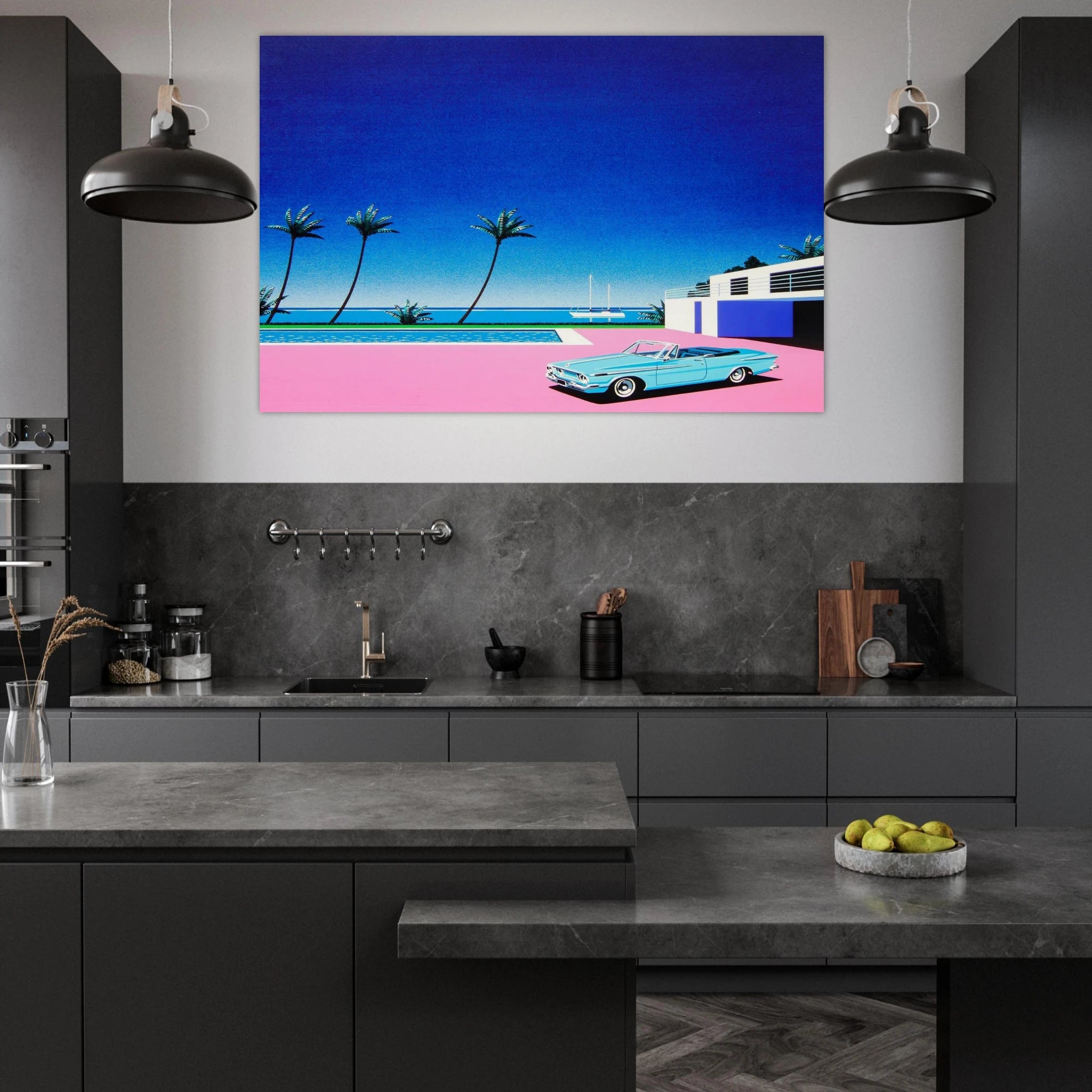Pink Driveway Poster | Hiroshi Nagai Poster | Hiroshi Nagai Prints