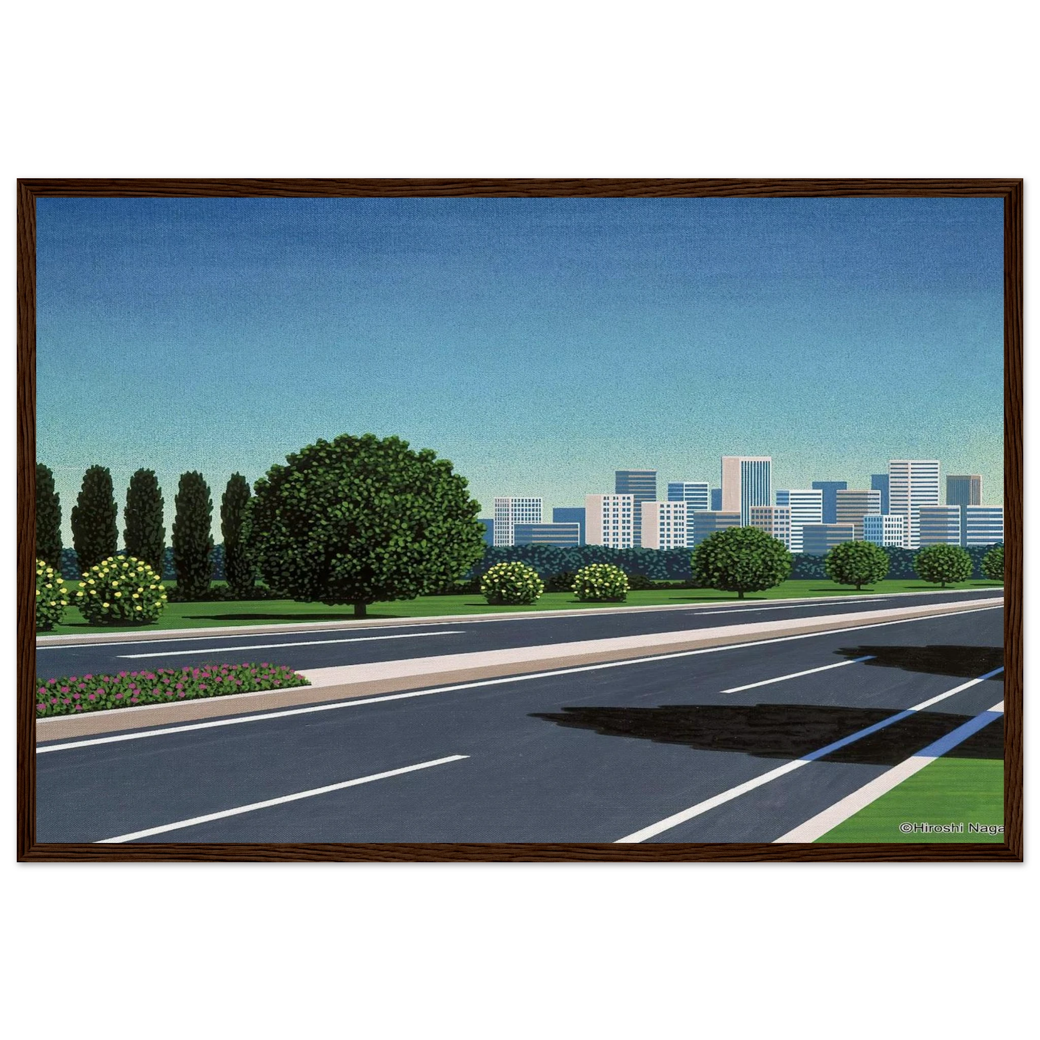 City Highway Framed Poster | Hiroshi Nagai Framed Prints Wall Art | Hiroshi Nagai Prints