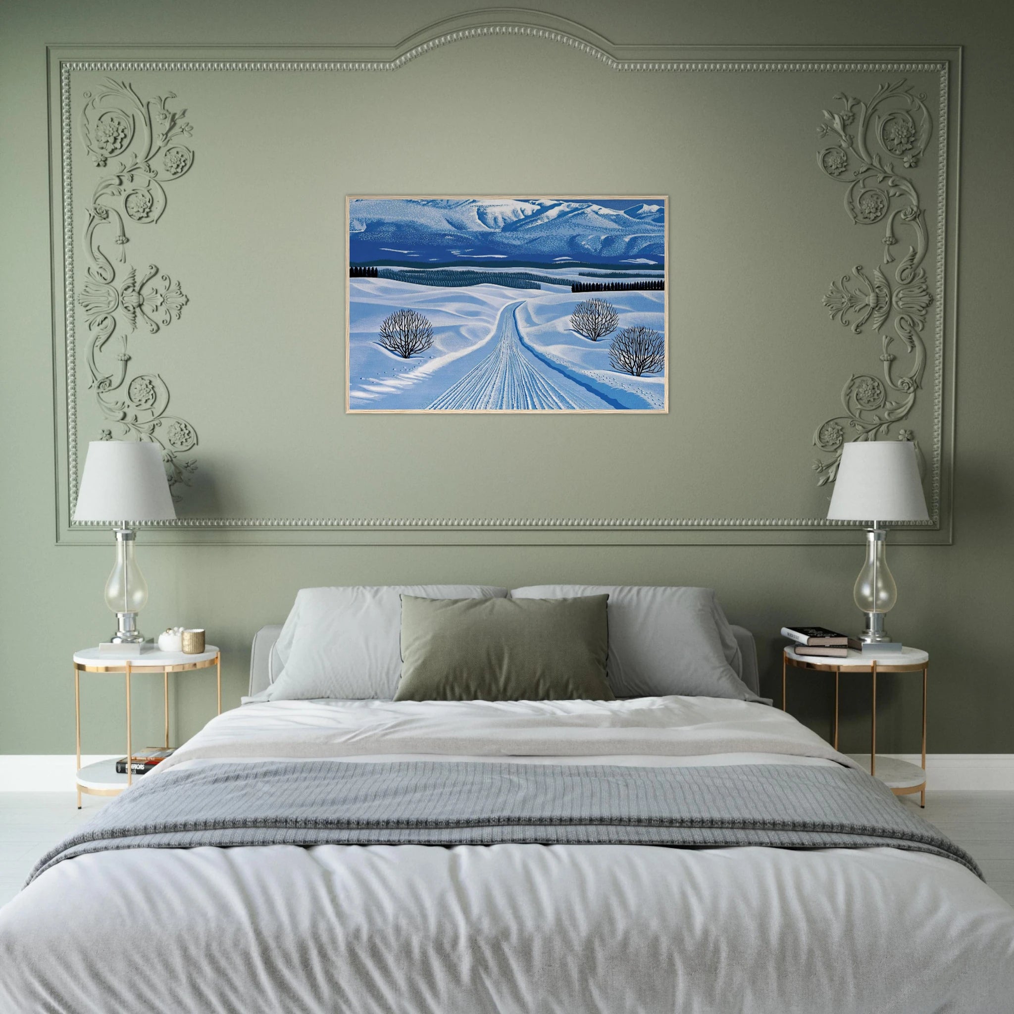 Winter Roads Framed Poster | Hiroshi Nagai Framed Prints Wall Art | Hiroshi Nagai Prints