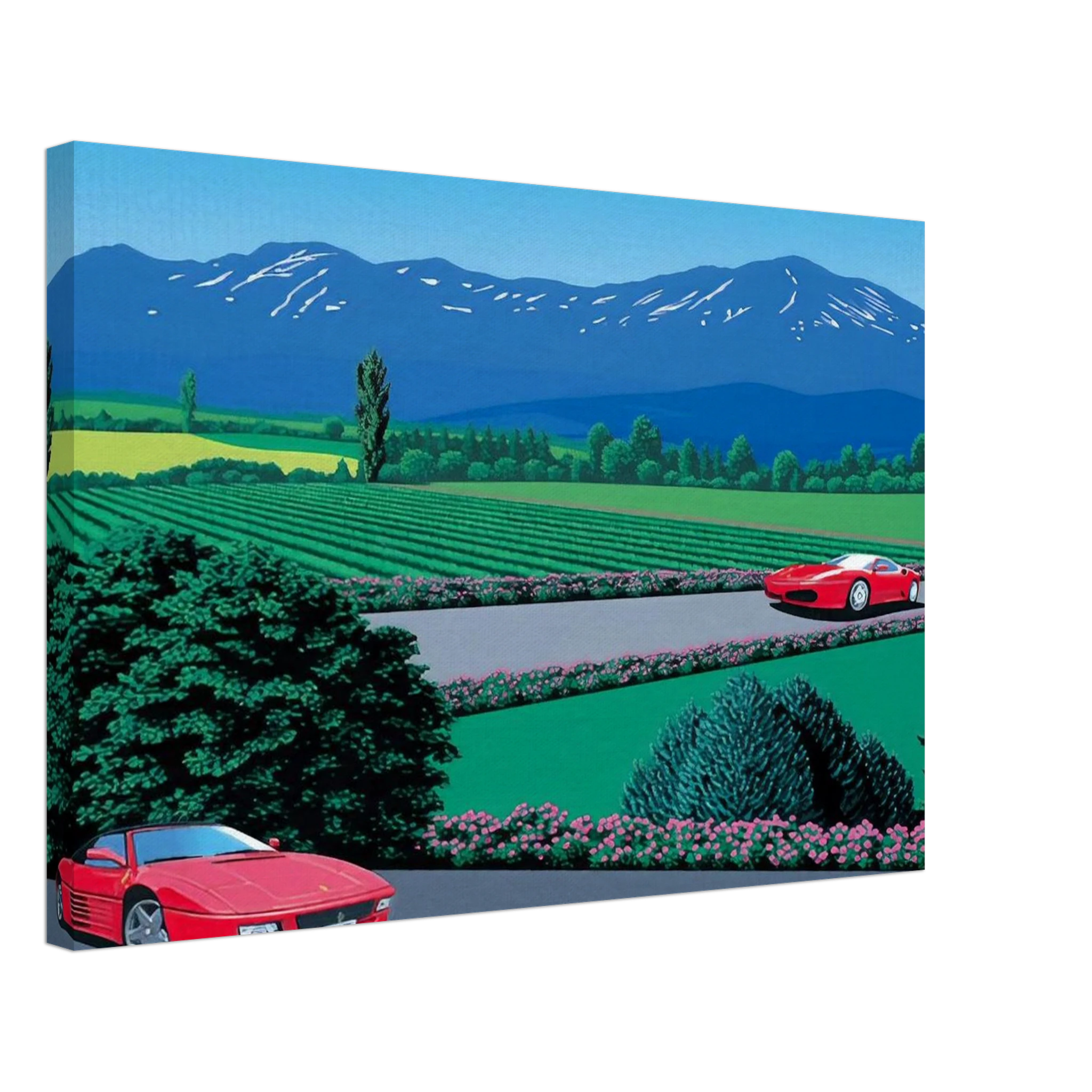 Ferraris traversing the lands Canvas | Hiroshi Nagai Canvas | Hiroshi Nagai Prints