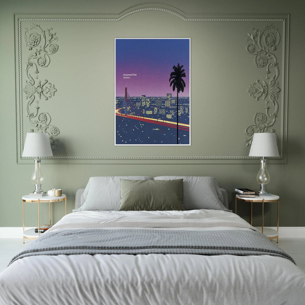 Ikkubaru Amusement City Framed Poster | Hiroshi Nagai Framed Prints Wall Art | Hiroshi Nagai Prints