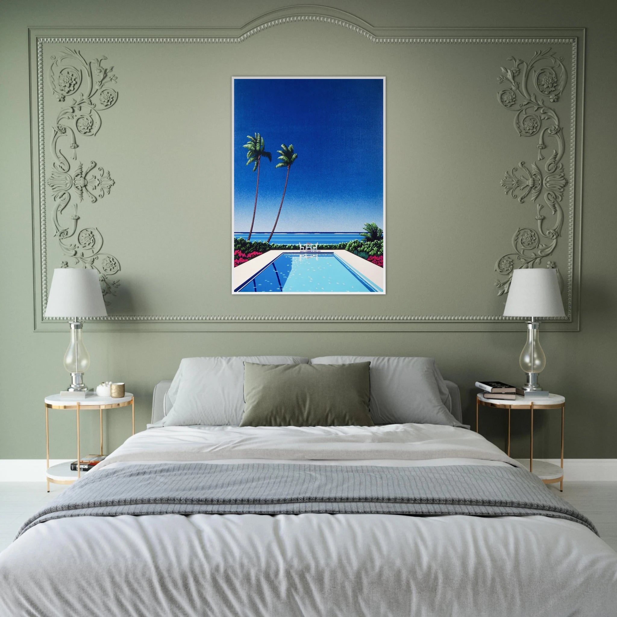 Watermelon Pool Framed Poster | Hiroshi Nagai Framed Prints Wall Art | Hiroshi Nagai Prints