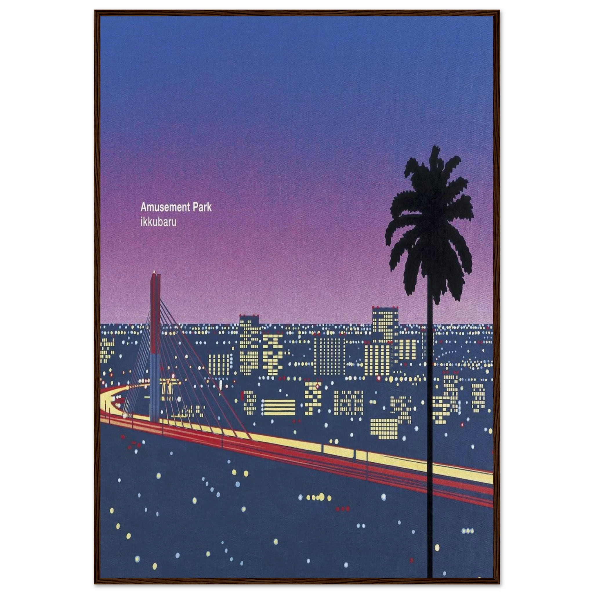 Ikkubaru Amusement City Framed Poster | Hiroshi Nagai Framed Prints Wall Art | Hiroshi Nagai Prints