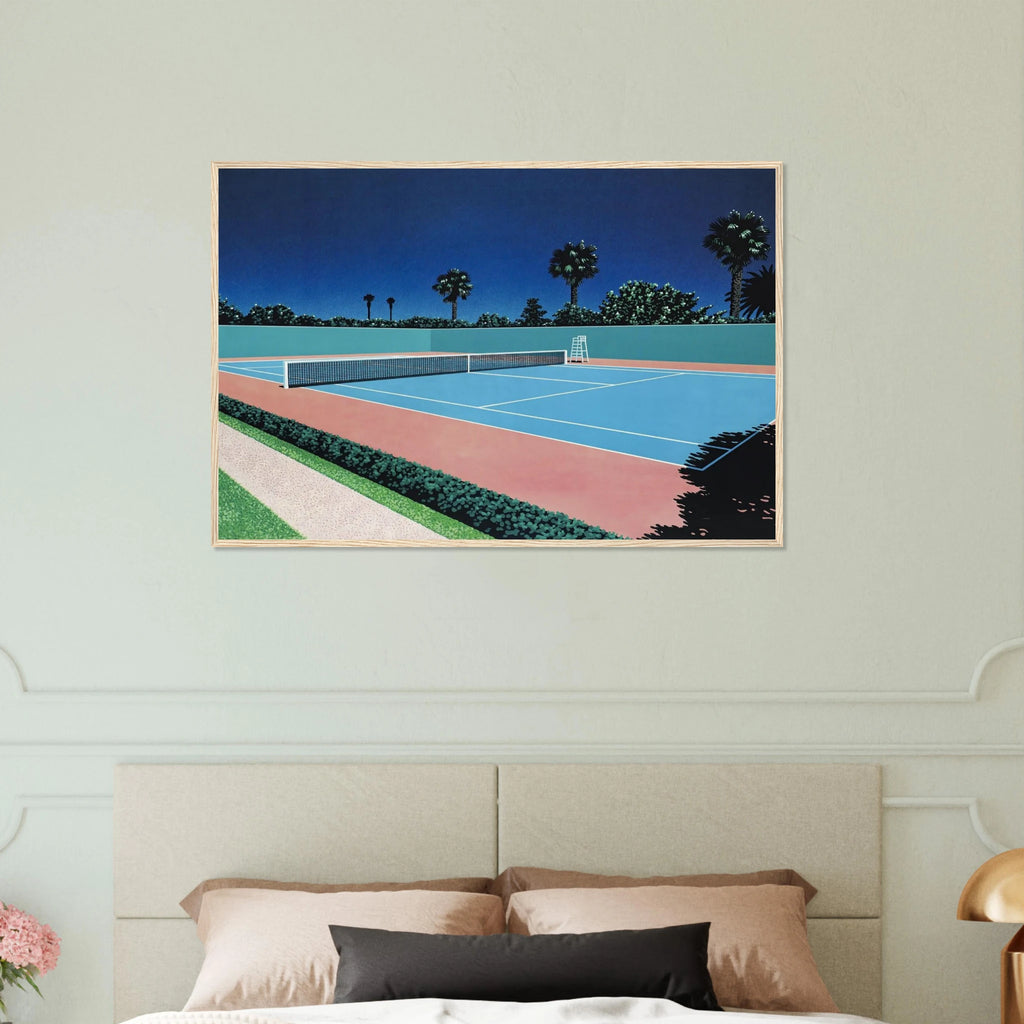 Tennis Court Framed Poster | Hiroshi Nagai Framed Prints Wall Art | Hiroshi Nagai Prints
