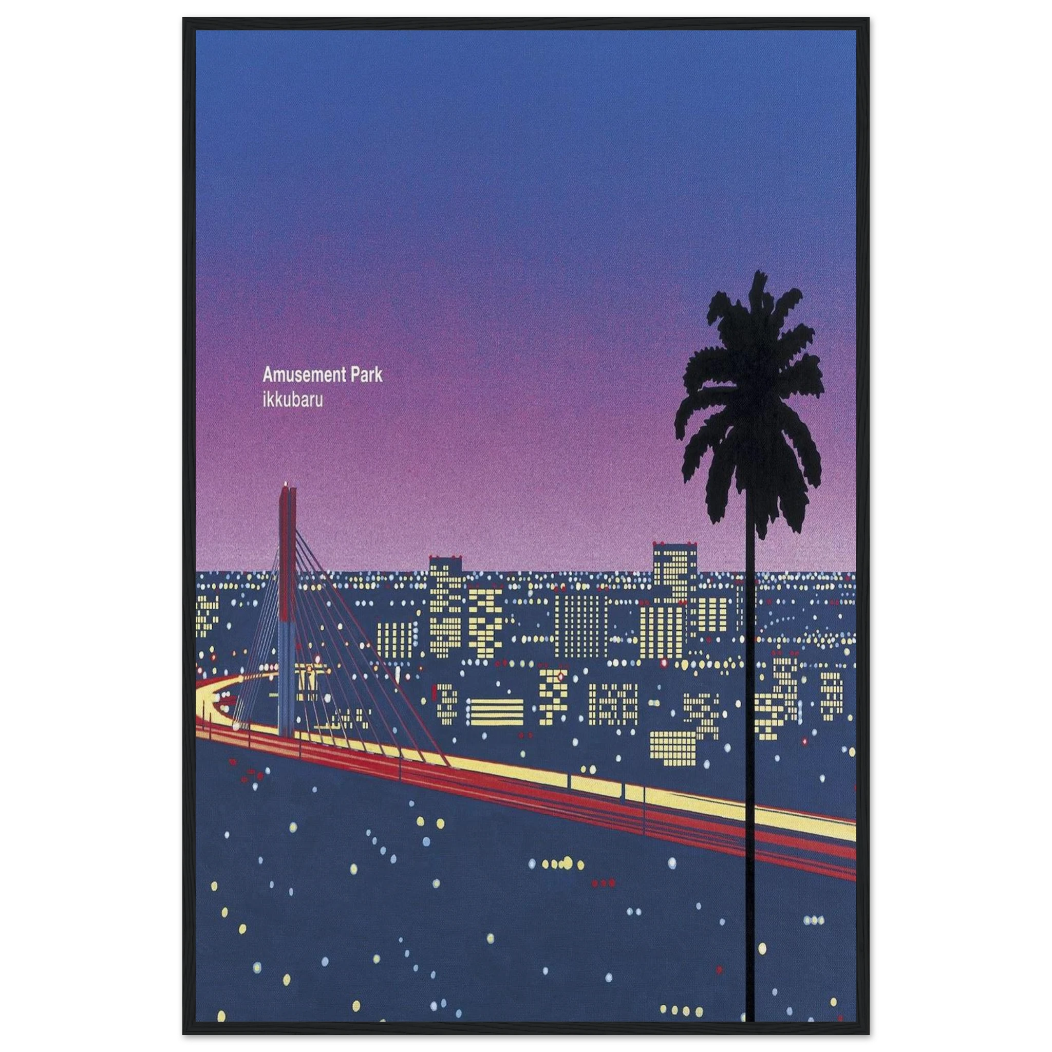 Ikkubaru Amusement City Framed Poster | Hiroshi Nagai Framed Prints Wall Art | Hiroshi Nagai Prints