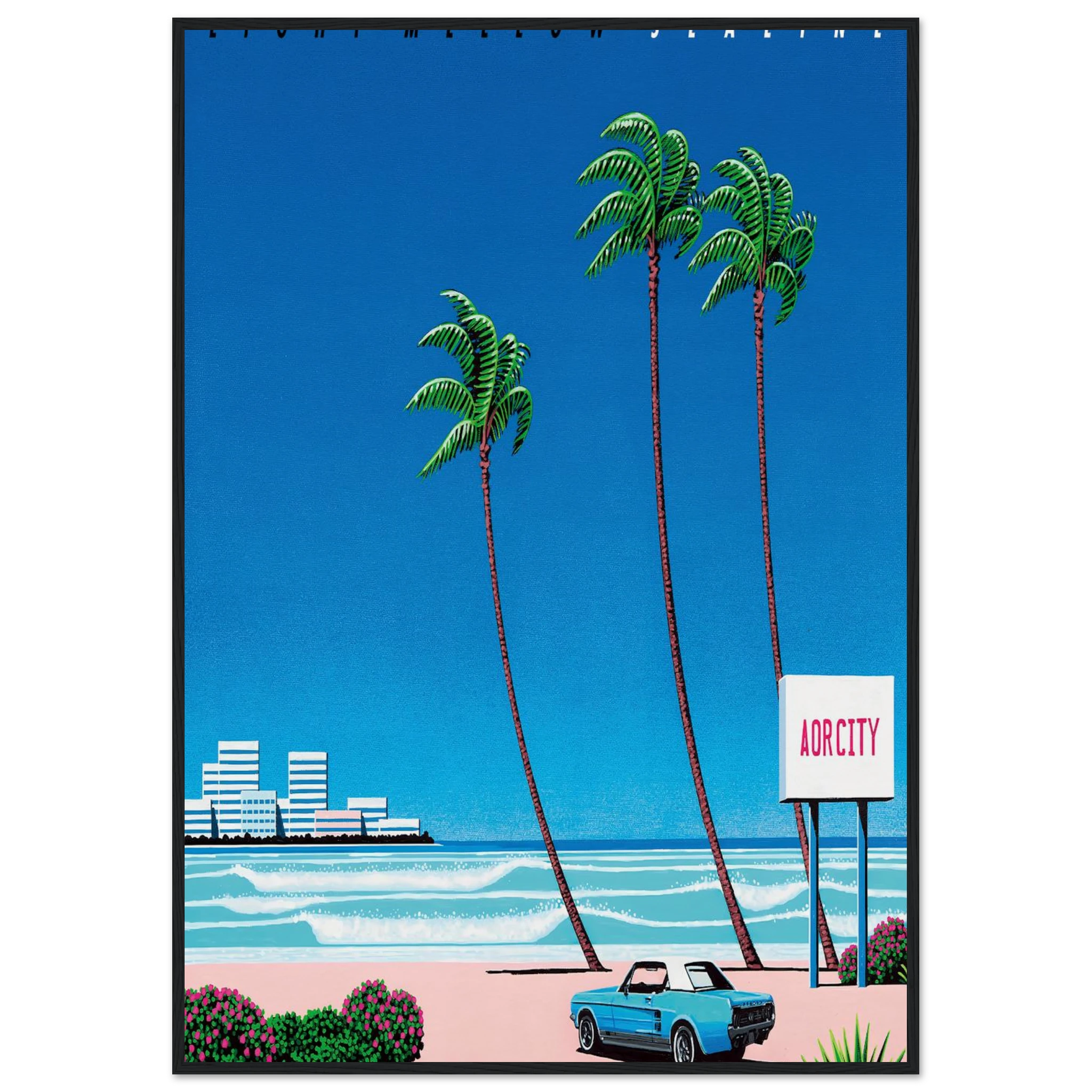 Light Mellow Sealine Framed Poster | Hiroshi Nagai Framed Prints Wall Art | Hiroshi Nagai Prints