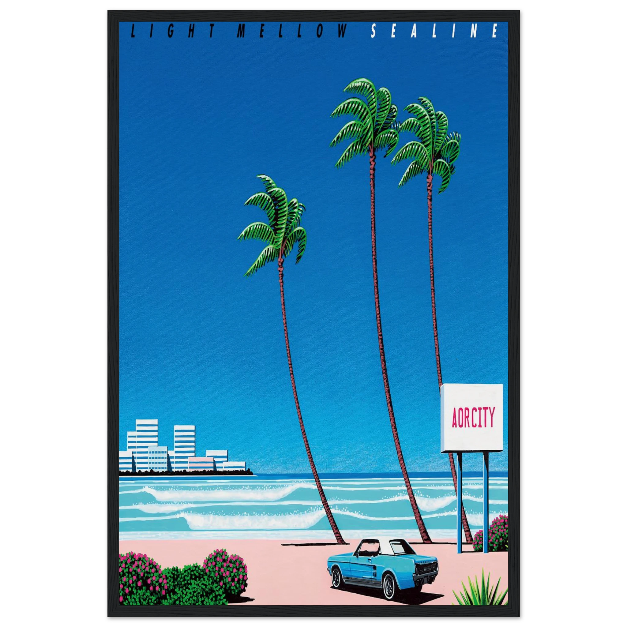 Light Mellow Sealine Framed Poster | Hiroshi Nagai Framed Prints Wall Art | Hiroshi Nagai Prints