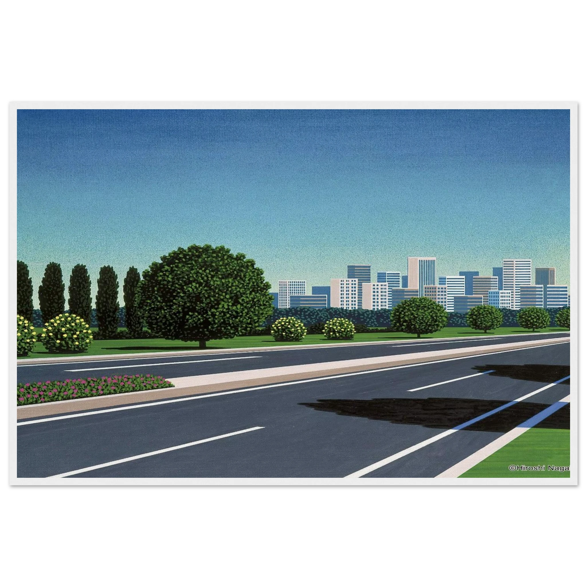 City Highway Framed Poster | Hiroshi Nagai Framed Prints Wall Art | Hiroshi Nagai Prints