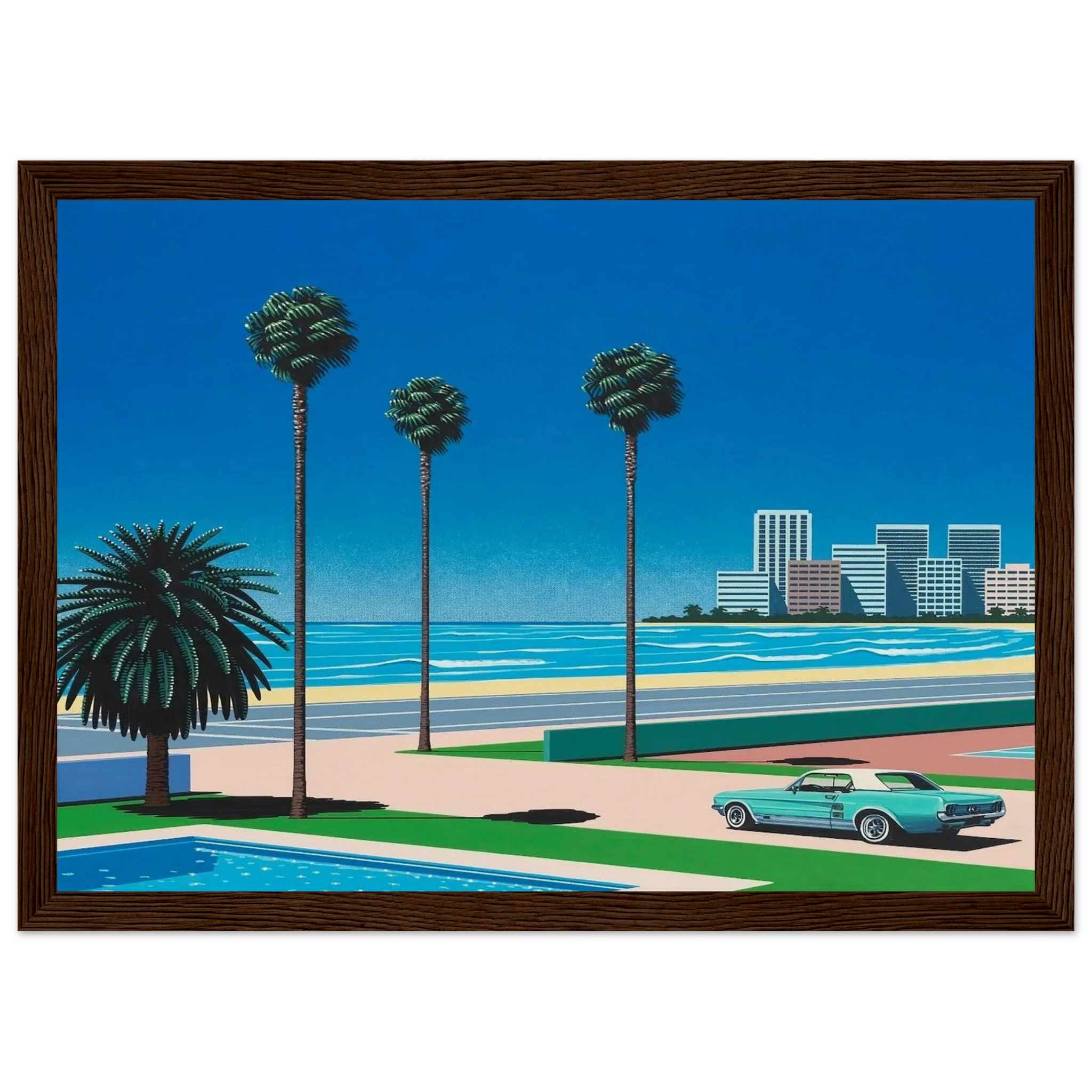 Sunshine Reggae Framed Poster | Hiroshi Nagai Framed Prints Wall Art | Hiroshi Nagai Prints