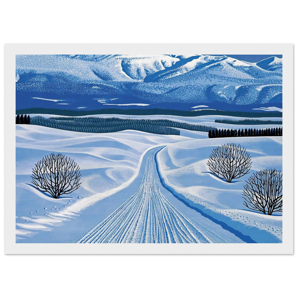 Winter Roads Framed Poster | Hiroshi Nagai Framed Prints Wall Art | Hiroshi Nagai Prints
