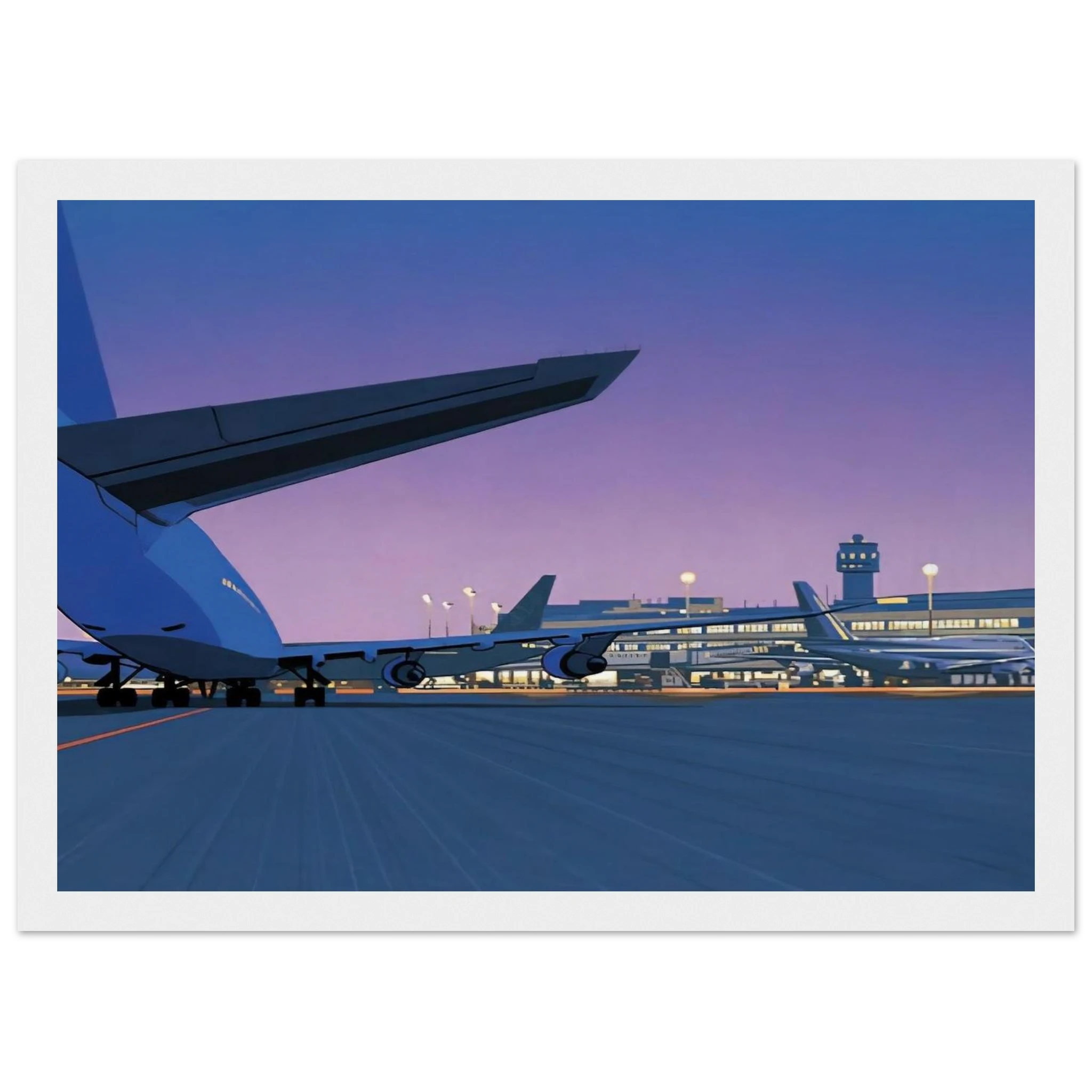 Taxiway Framed Poster | Hiroshi Nagai Framed Prints Wall Art | Hiroshi Nagai Prints