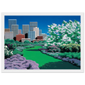 City Garden Framed Poster | Hiroshi Nagai Framed Prints Wall Art | Hiroshi Nagai Prints