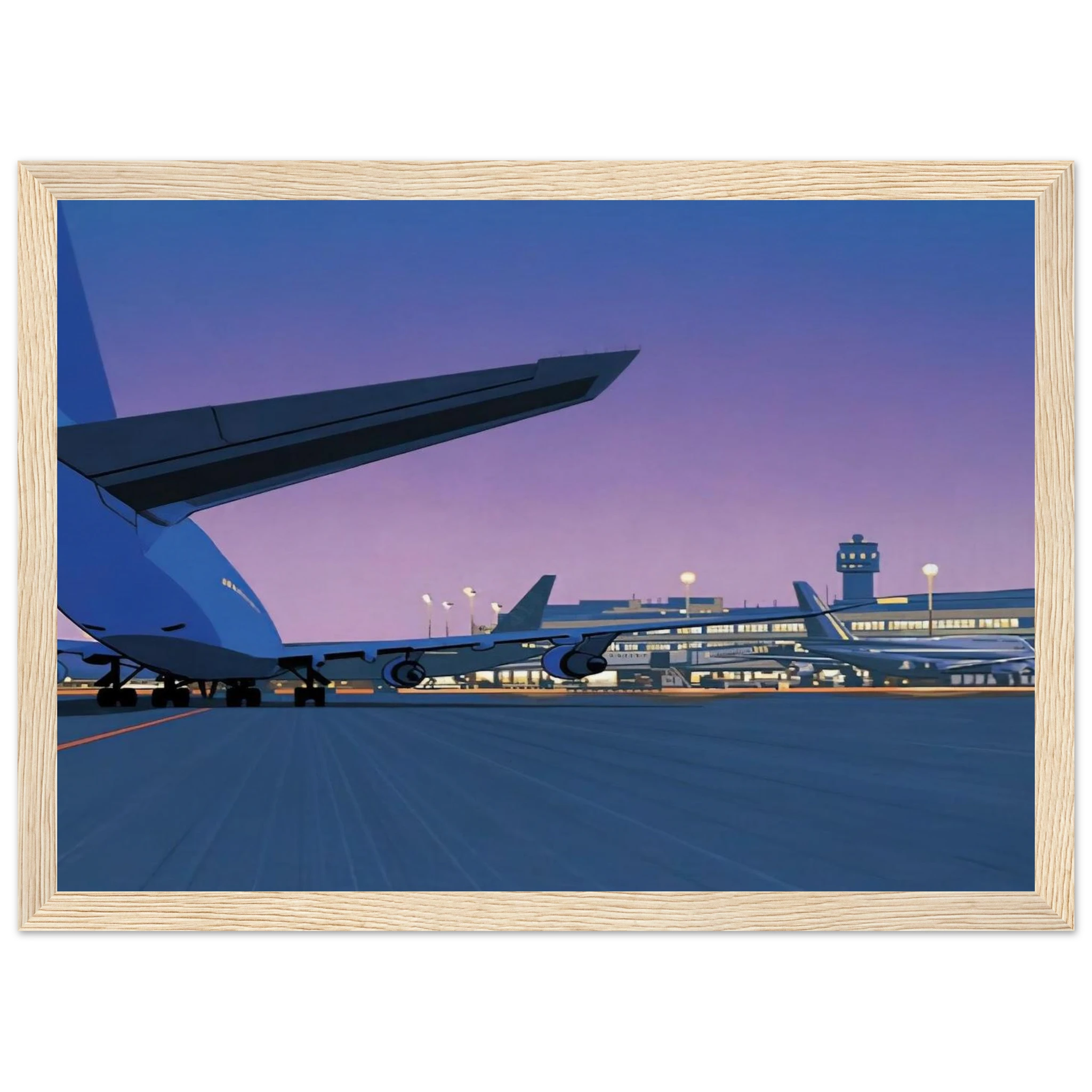 Taxiway Framed Poster | Hiroshi Nagai Framed Prints Wall Art | Hiroshi Nagai Prints