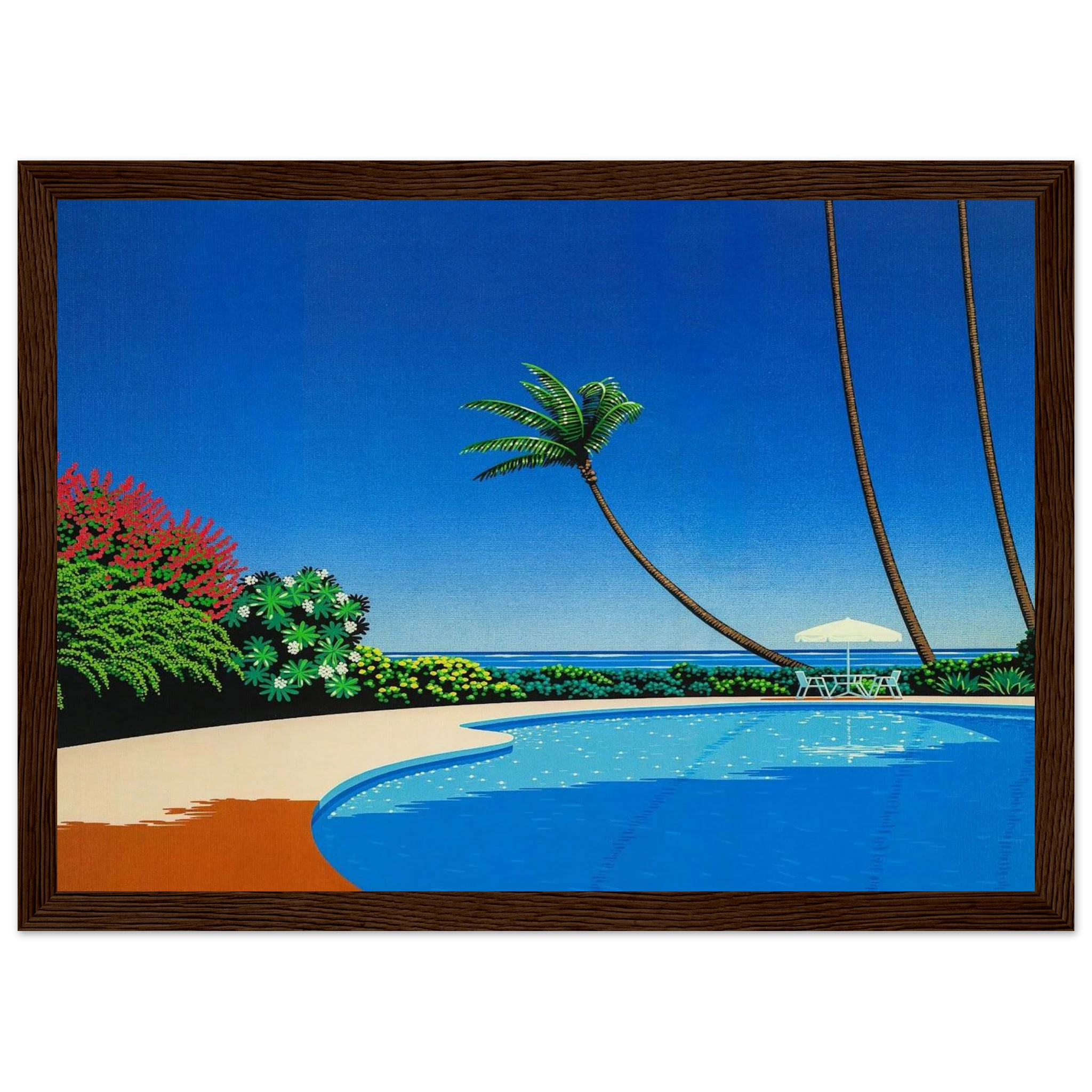 Shade of Palm Grove II Framed Poster | Hiroshi Nagai Framed Prints Wall Art | Hiroshi Nagai Prints