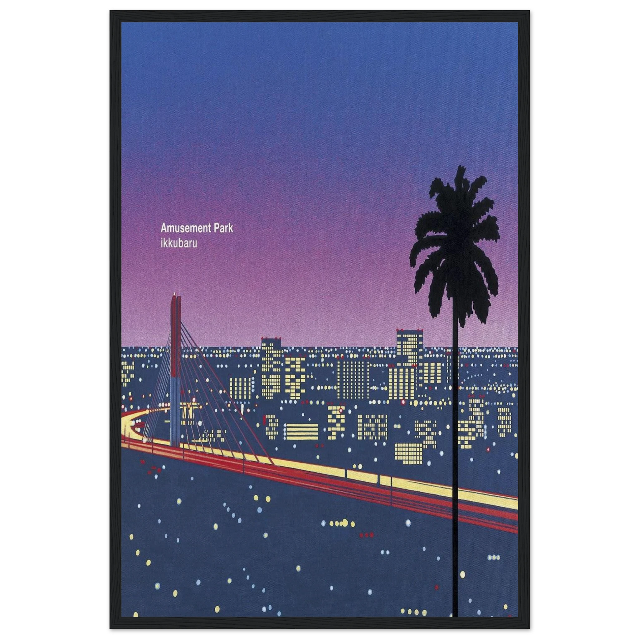 Ikkubaru Amusement City Framed Poster | Hiroshi Nagai Framed Prints Wall Art | Hiroshi Nagai Prints