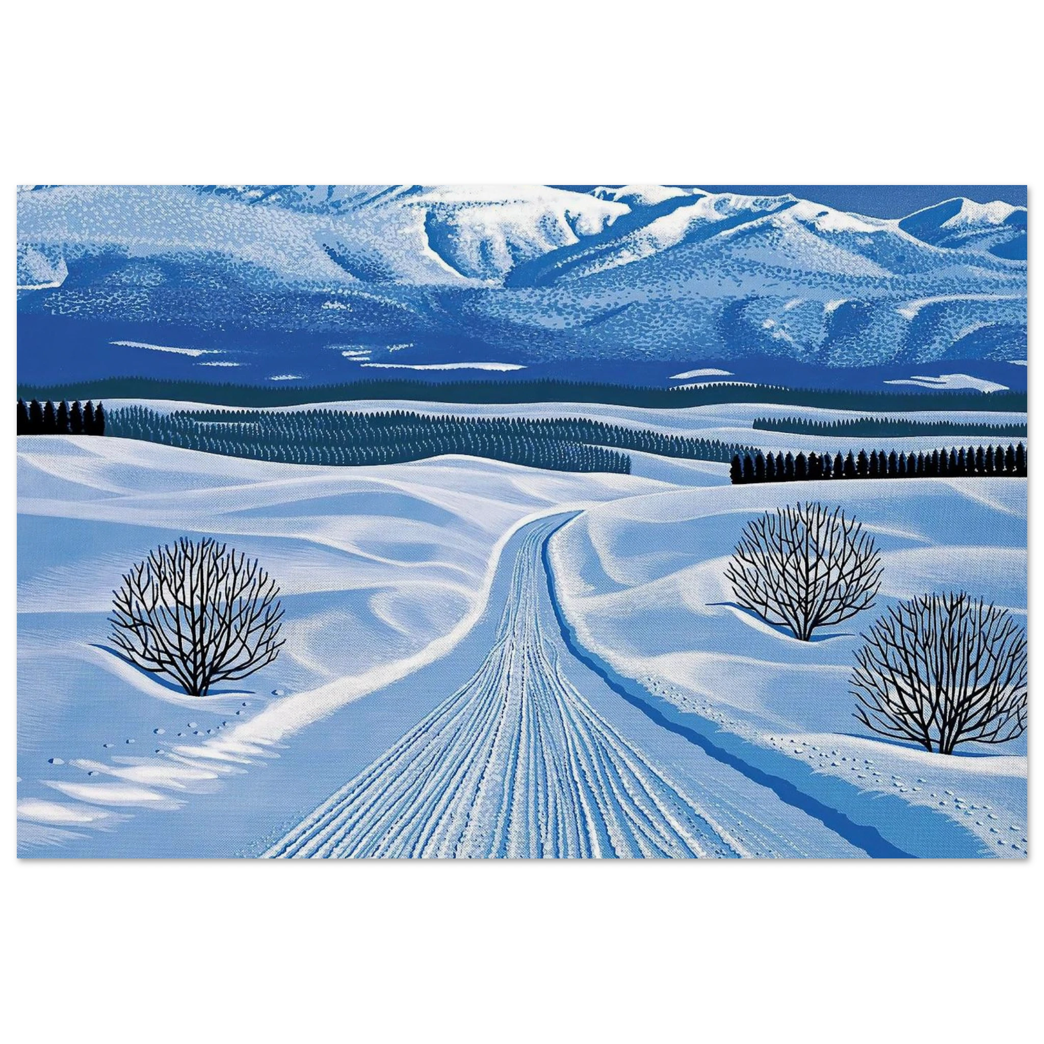 Winter Roads Poster | Hiroshi Nagai Poster | Hiroshi Nagai Prints