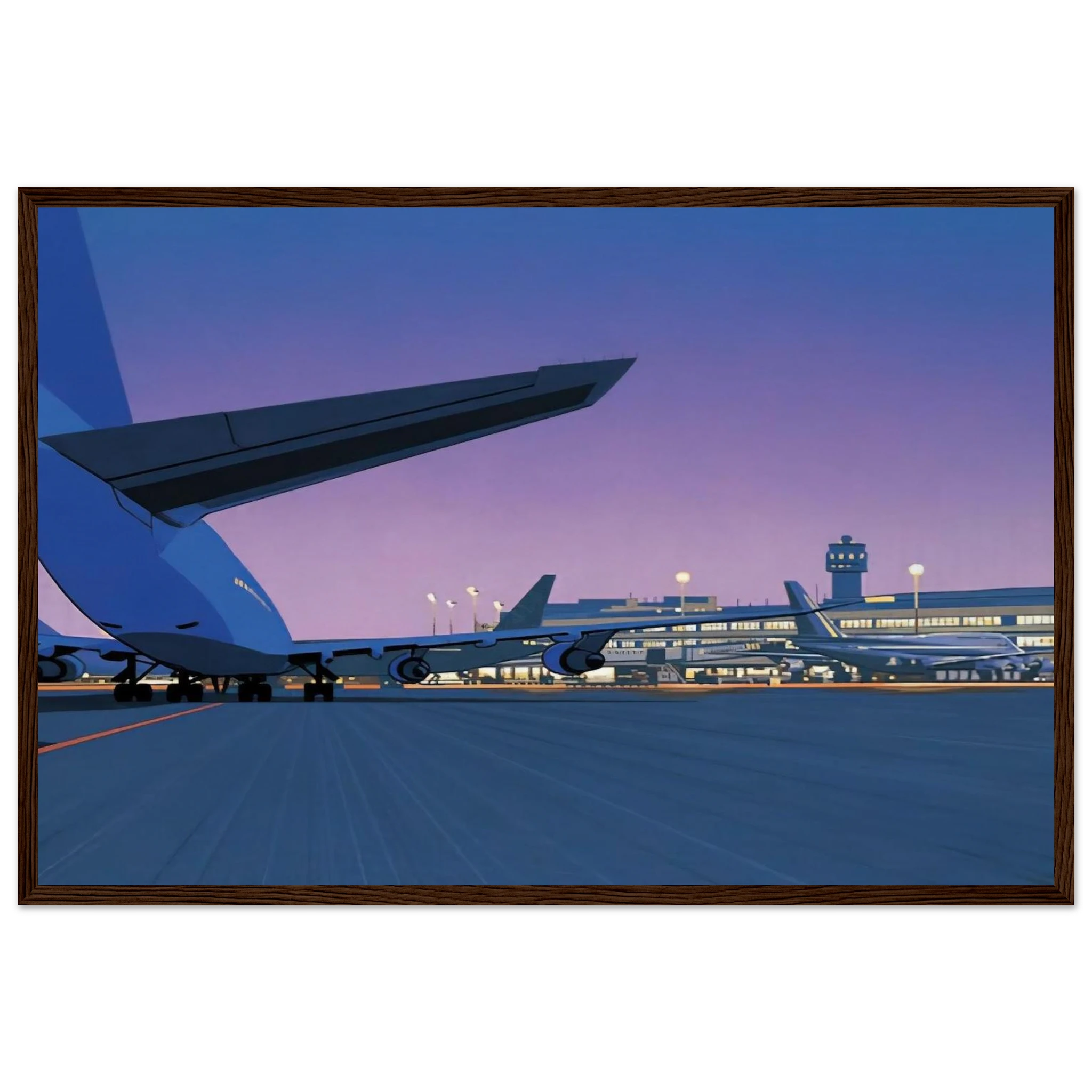 Taxiway Framed Poster | Hiroshi Nagai Framed Prints Wall Art | Hiroshi Nagai Prints