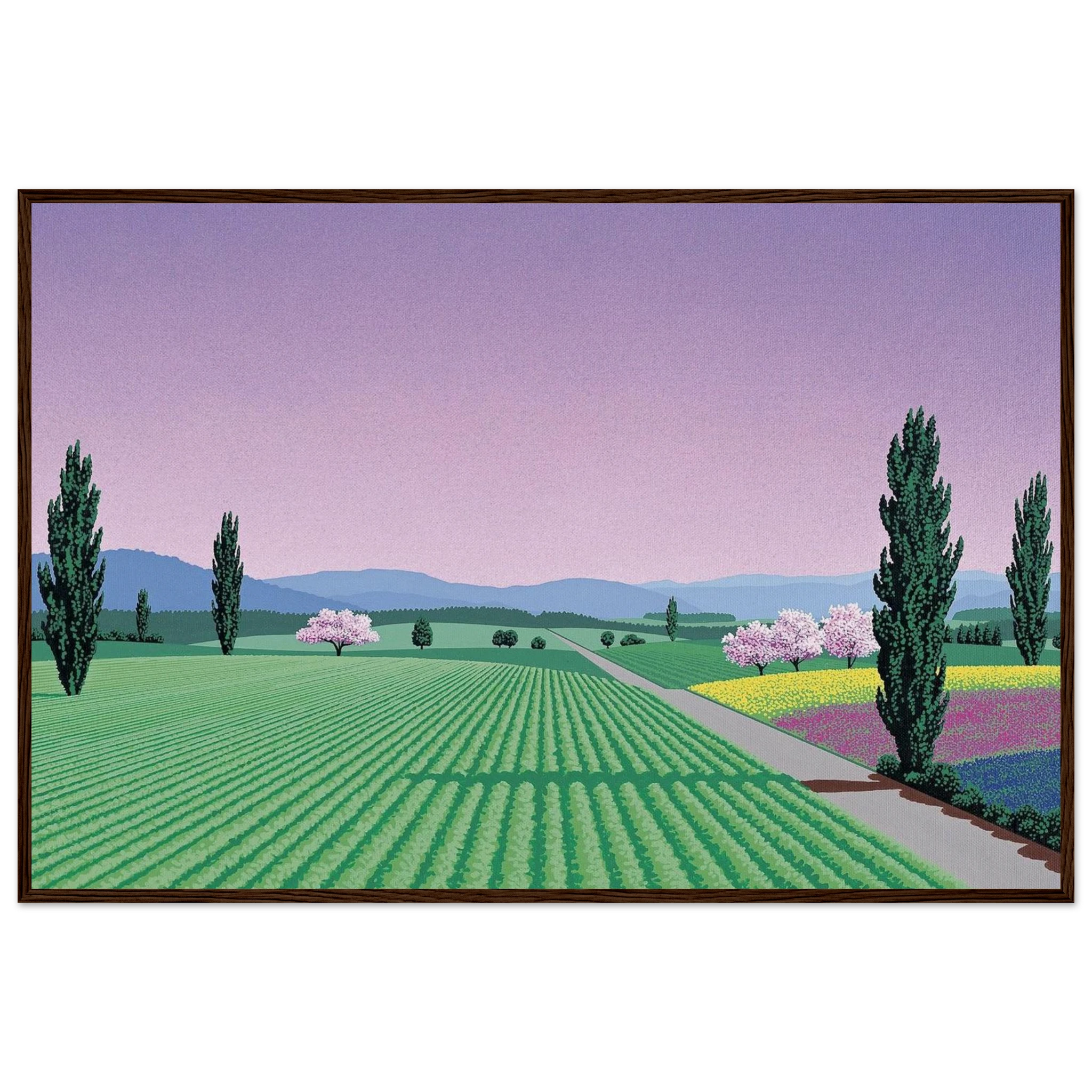 Farmlands Framed Poster | Hiroshi Nagai Framed Prints Wall Art | Hiroshi Nagai Prints
