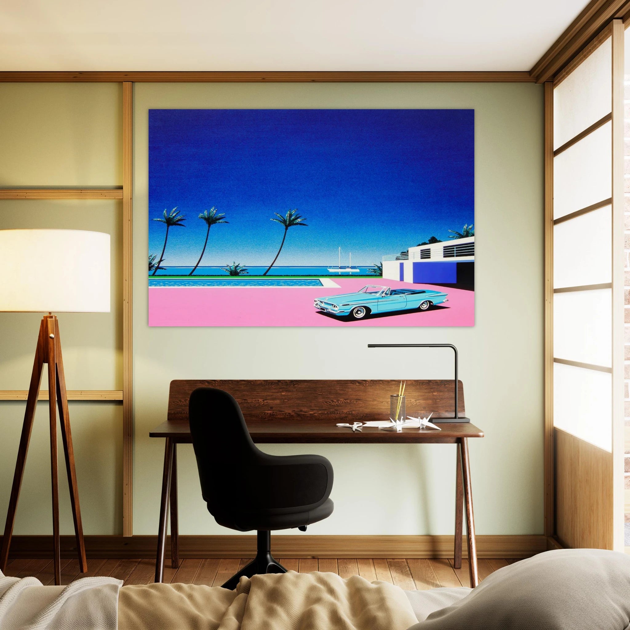 Pink Driveway Poster | Hiroshi Nagai Poster | Hiroshi Nagai Prints