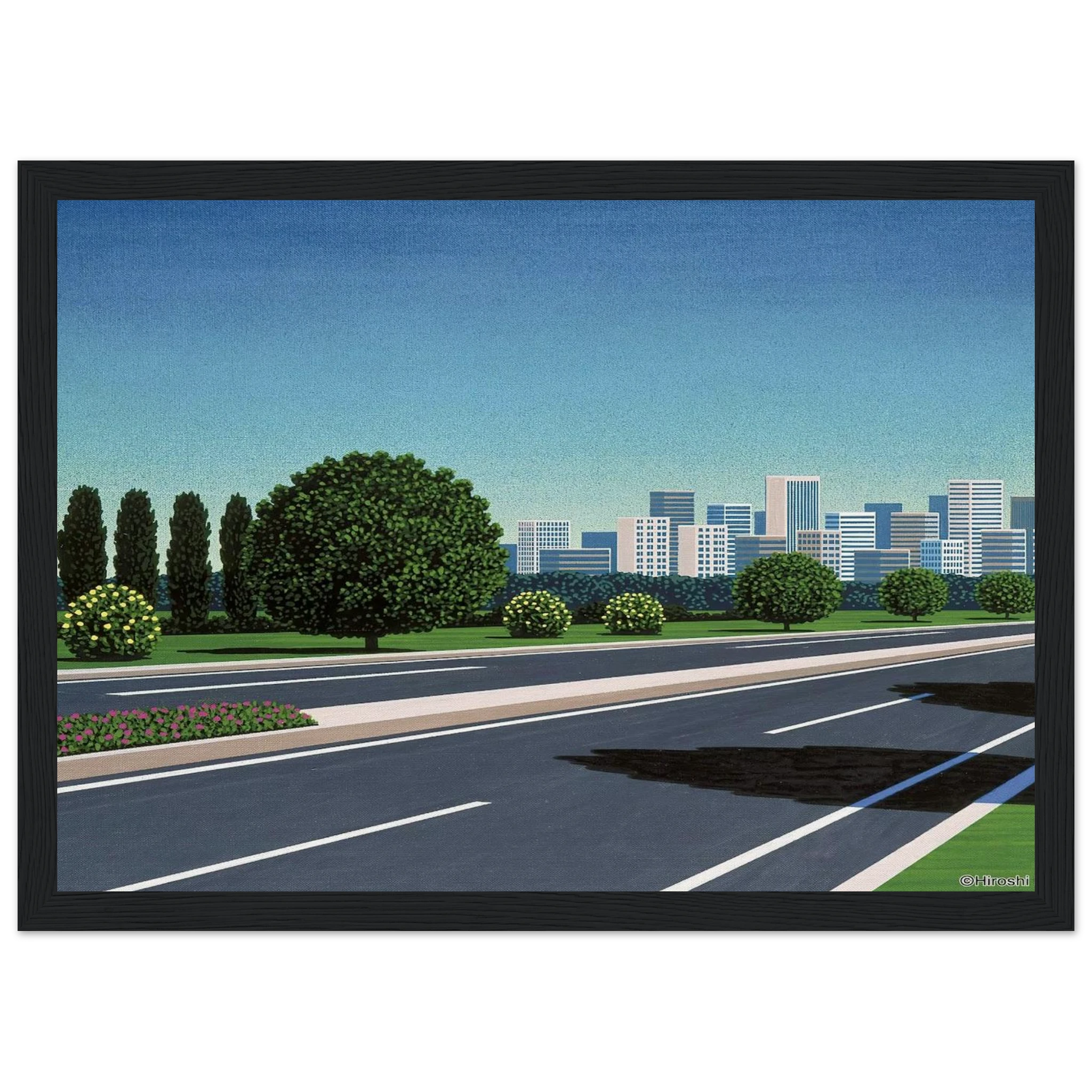 City Highway Framed Poster | Hiroshi Nagai Framed Prints Wall Art | Hiroshi Nagai Prints