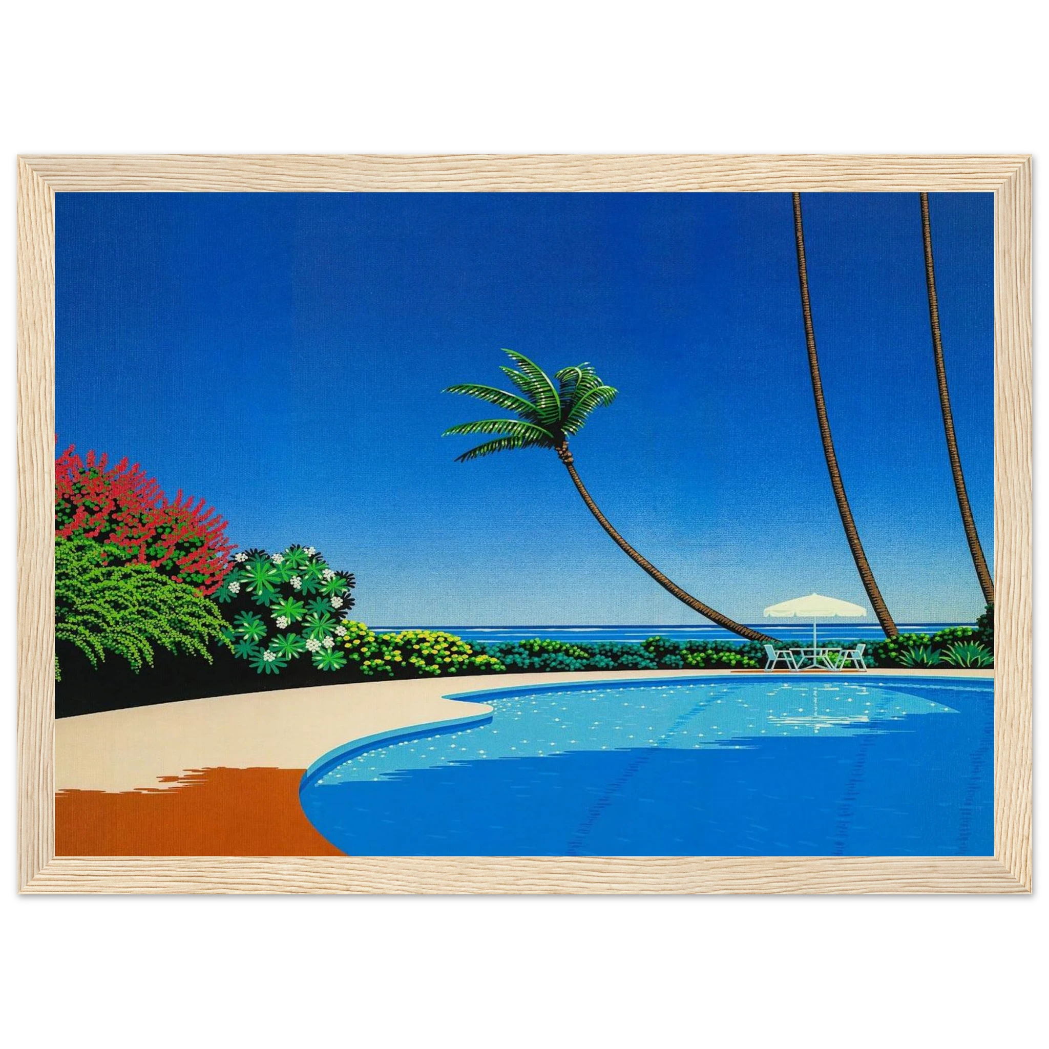 Shade of Palm Grove II Framed Poster | Hiroshi Nagai Framed Prints Wall Art | Hiroshi Nagai Prints