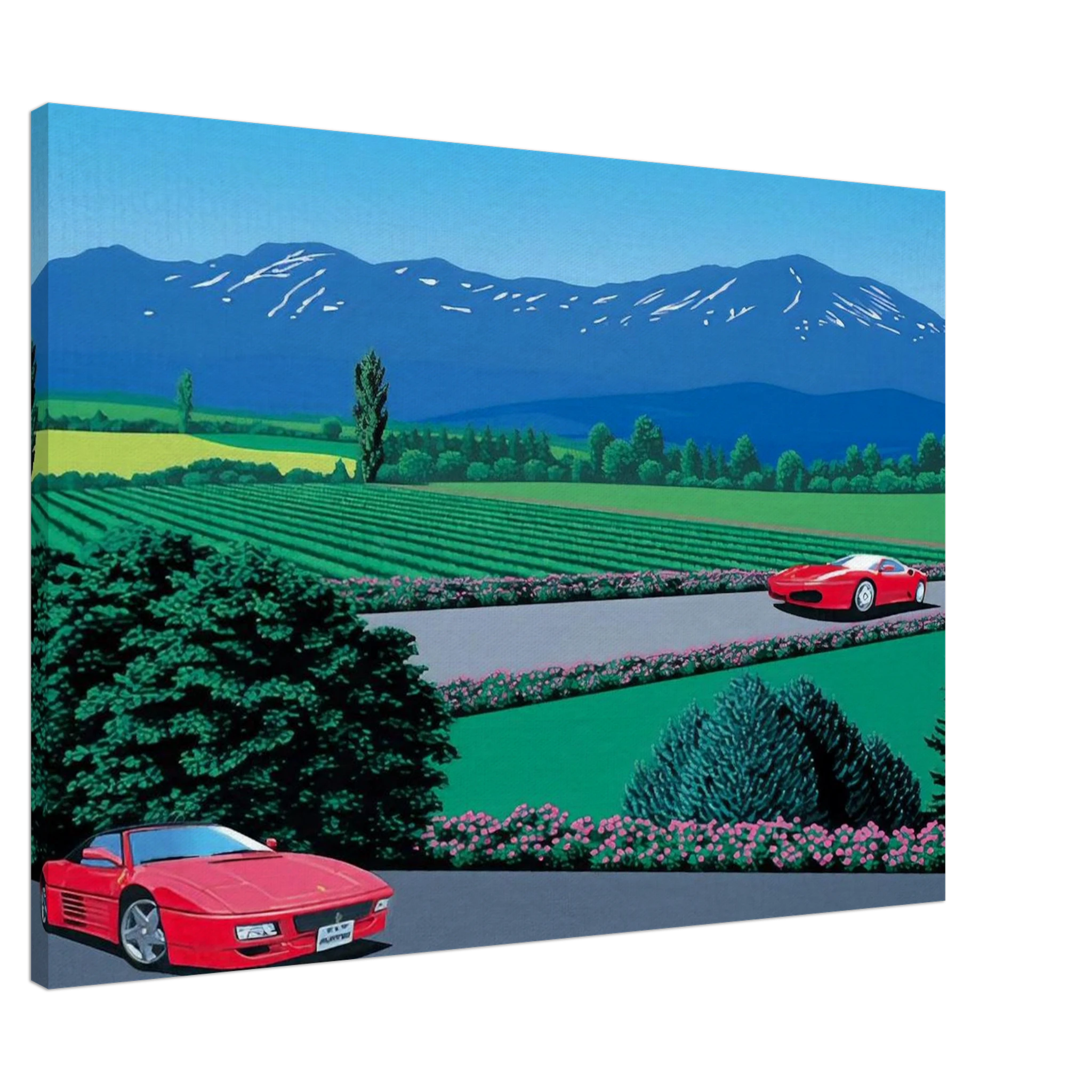 Ferraris traversing the lands Canvas | Hiroshi Nagai Canvas | Hiroshi Nagai Prints