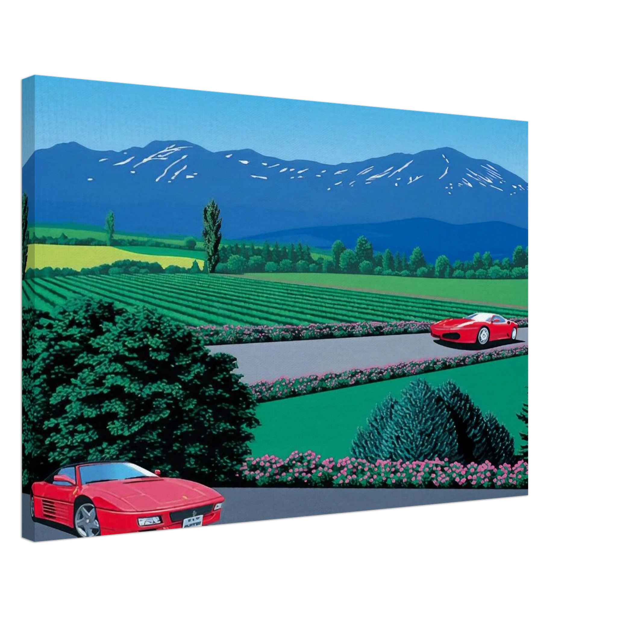 Ferraris traversing the lands Canvas | Hiroshi Nagai Canvas | Hiroshi Nagai Prints