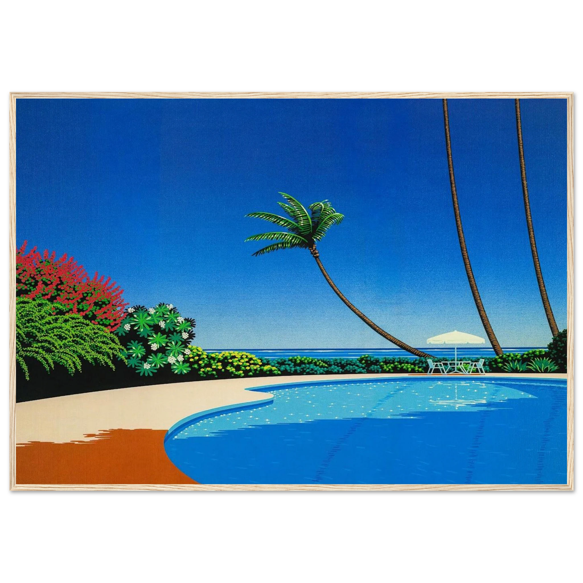 Shade of Palm Grove II Framed Poster | Hiroshi Nagai Framed Prints Wall Art | Hiroshi Nagai Prints