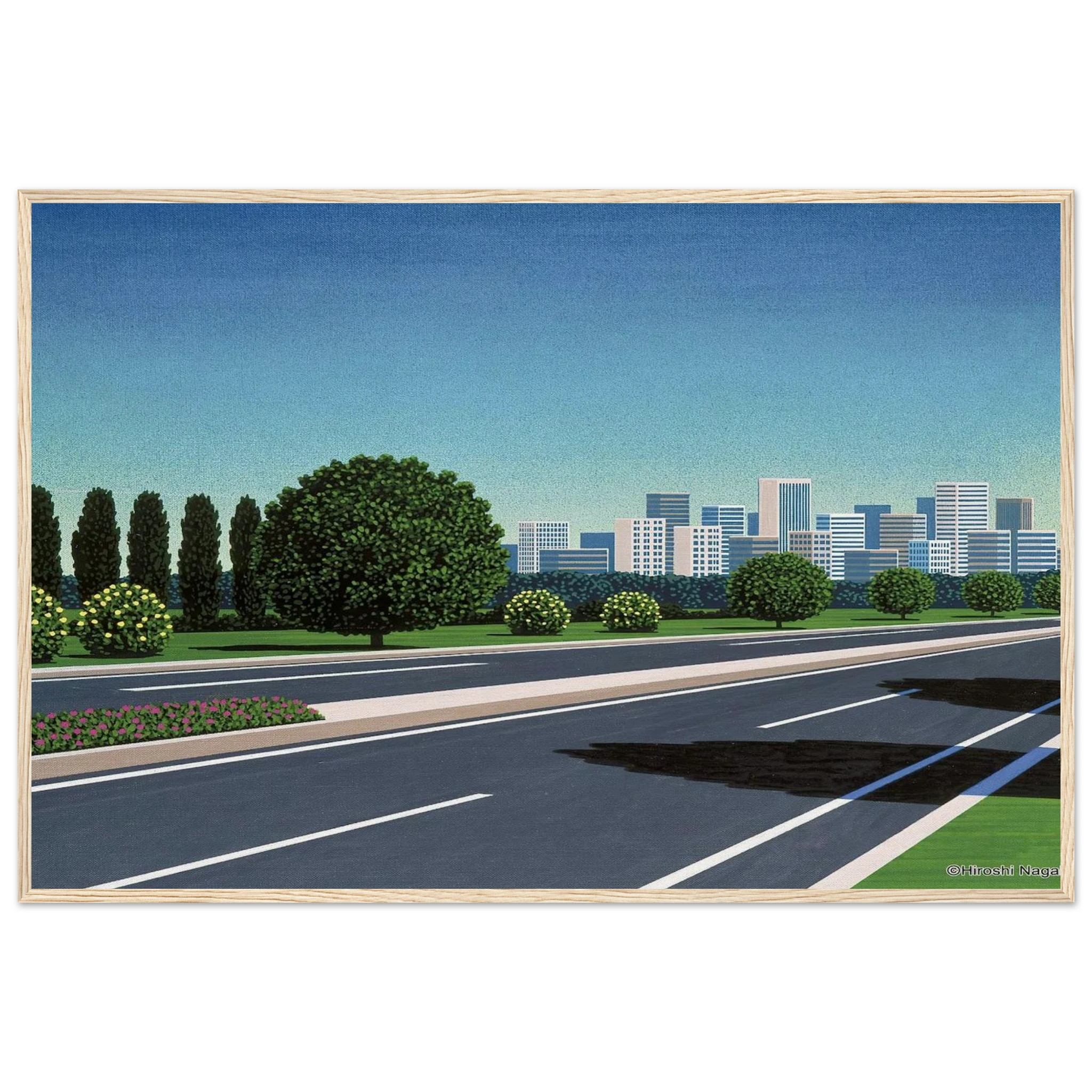 City Highway Framed Poster | Hiroshi Nagai Framed Prints Wall Art | Hiroshi Nagai Prints