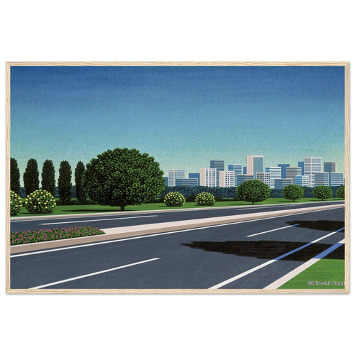 City Highway Framed Poster | Hiroshi Nagai Framed Prints Wall Art | Hiroshi Nagai Prints