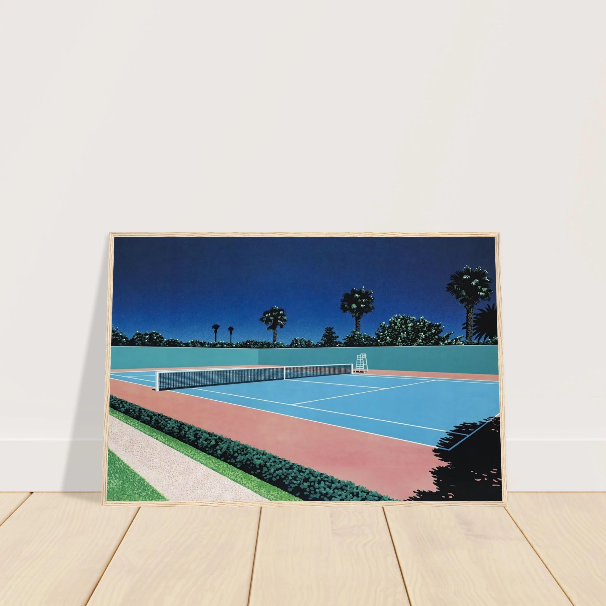 Tennis Court Framed Poster | Hiroshi Nagai Framed Prints Wall Art | Hiroshi Nagai Prints