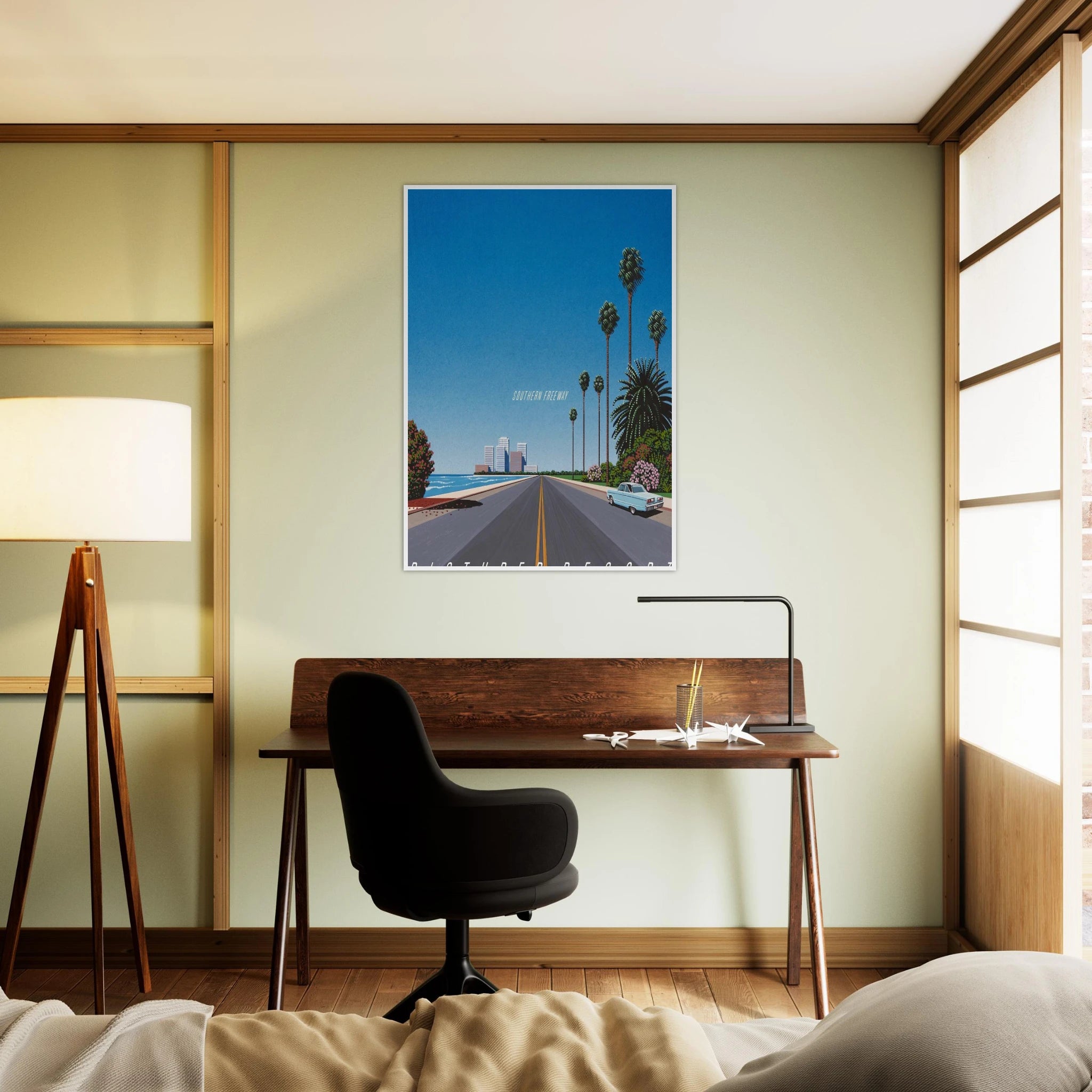 Southern Freeway Pictured Resort Framed Poster | Hiroshi Nagai Framed Prints Wall Art | Hiroshi Nagai Prints
