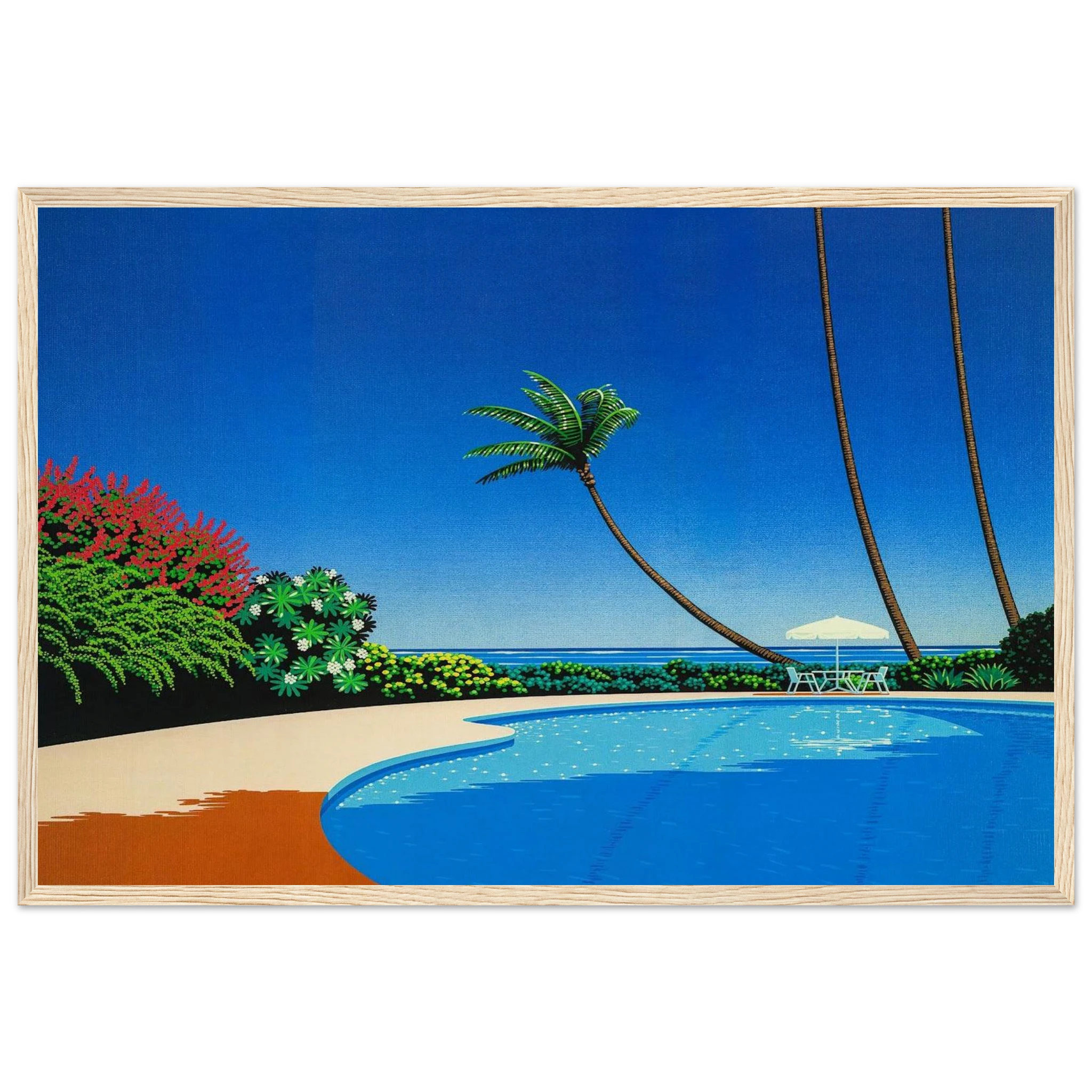 Shade of Palm Grove II Framed Poster | Hiroshi Nagai Framed Prints Wall Art | Hiroshi Nagai Prints