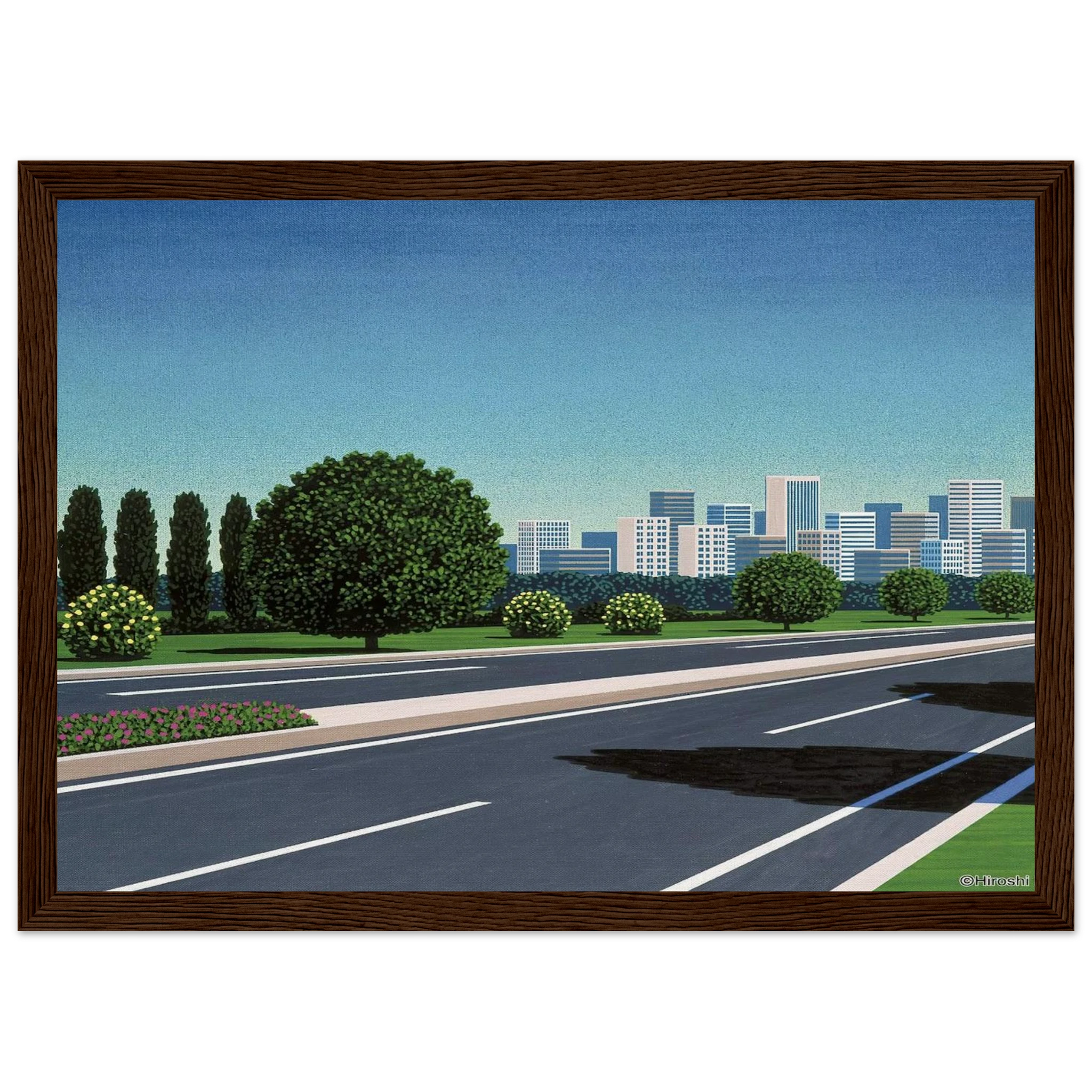 City Highway Framed Poster | Hiroshi Nagai Framed Prints Wall Art | Hiroshi Nagai Prints