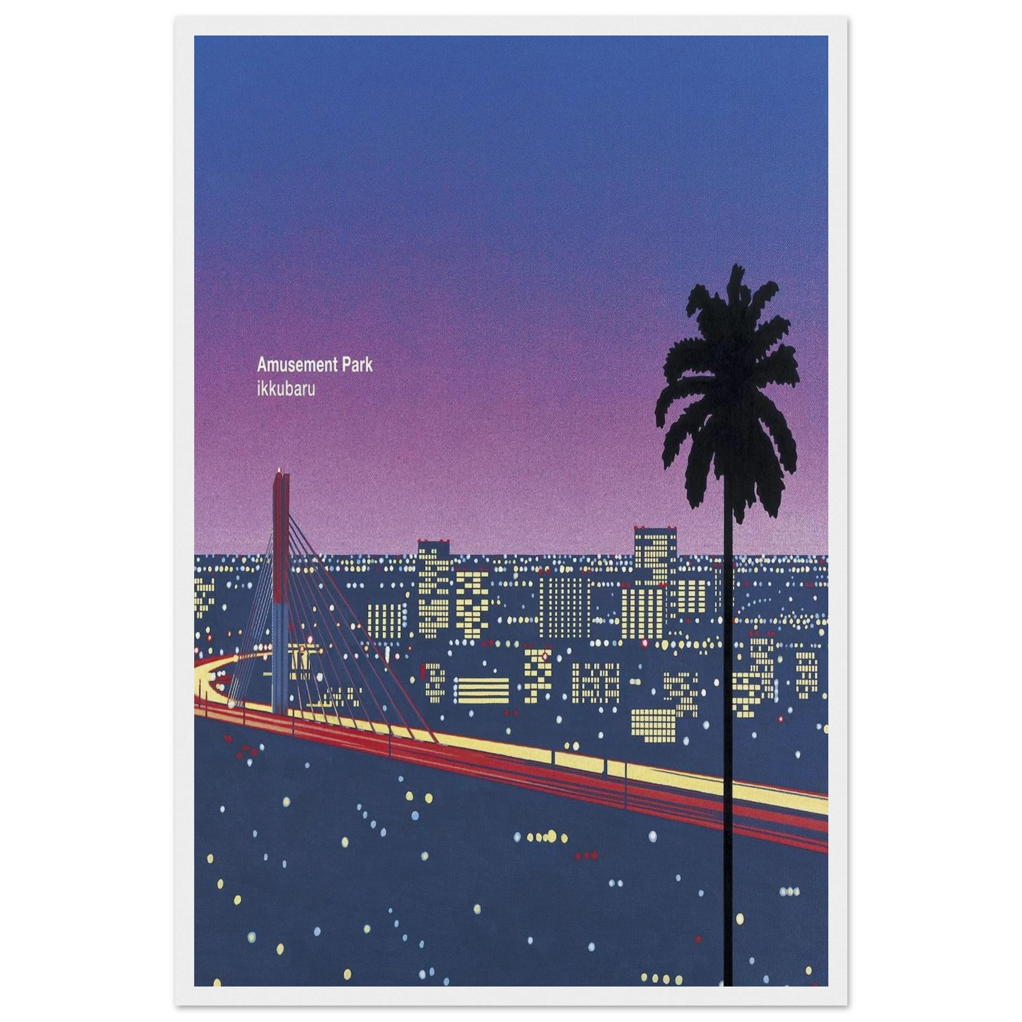Ikkubaru Amusement City Framed Poster | Hiroshi Nagai Framed Prints Wall Art | Hiroshi Nagai Prints
