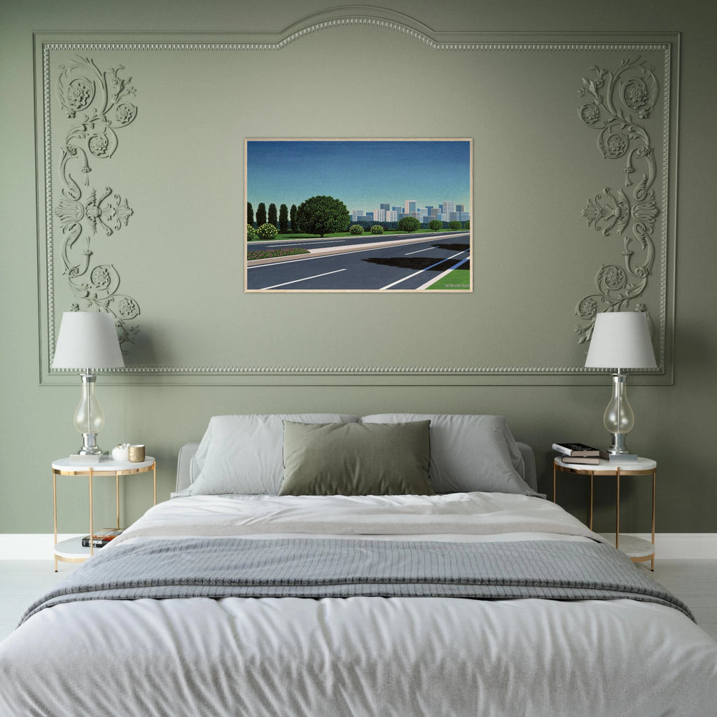 City Highway Framed Poster | Hiroshi Nagai Framed Prints Wall Art | Hiroshi Nagai Prints