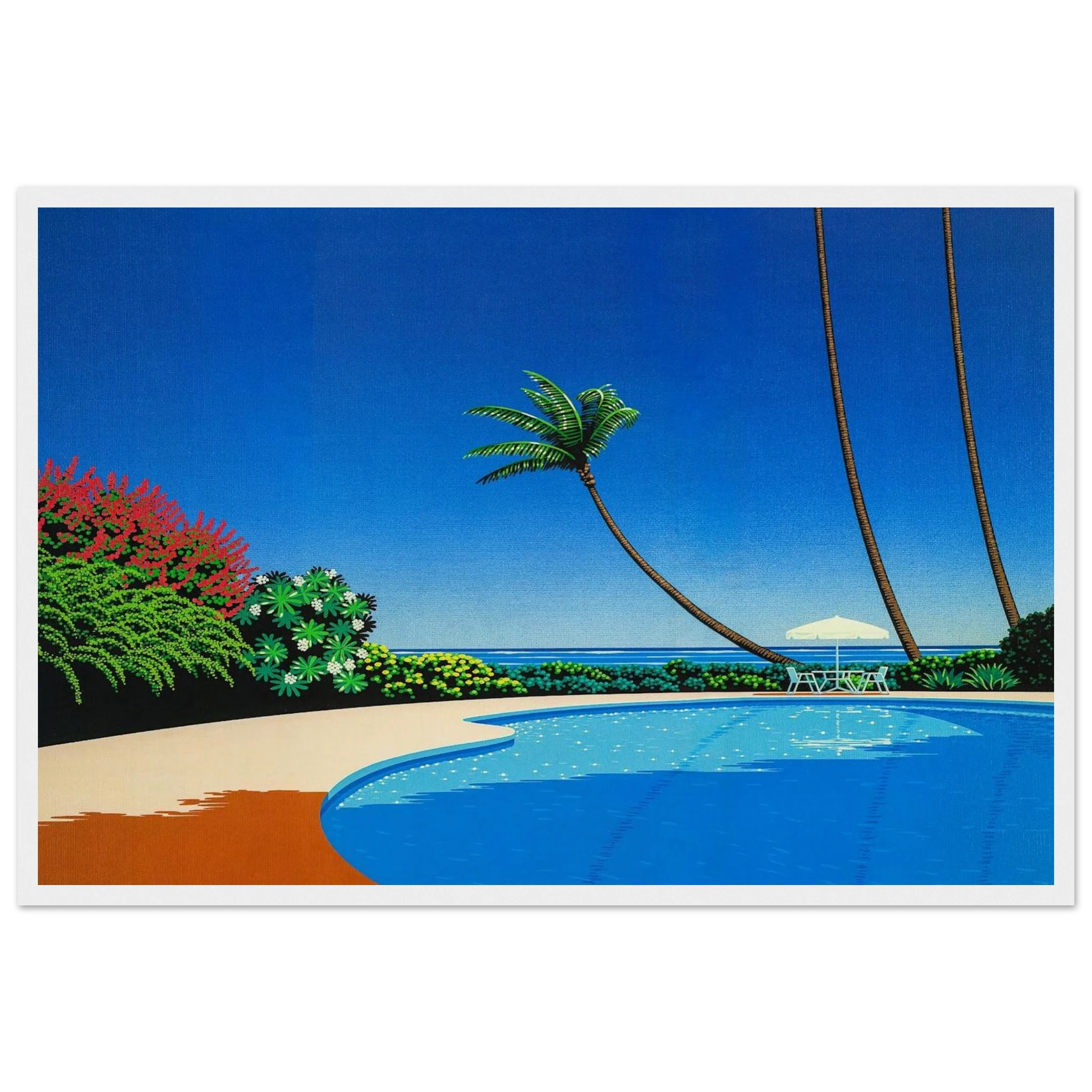 Shade of Palm Grove II Framed Poster | Hiroshi Nagai Framed Prints Wall Art | Hiroshi Nagai Prints