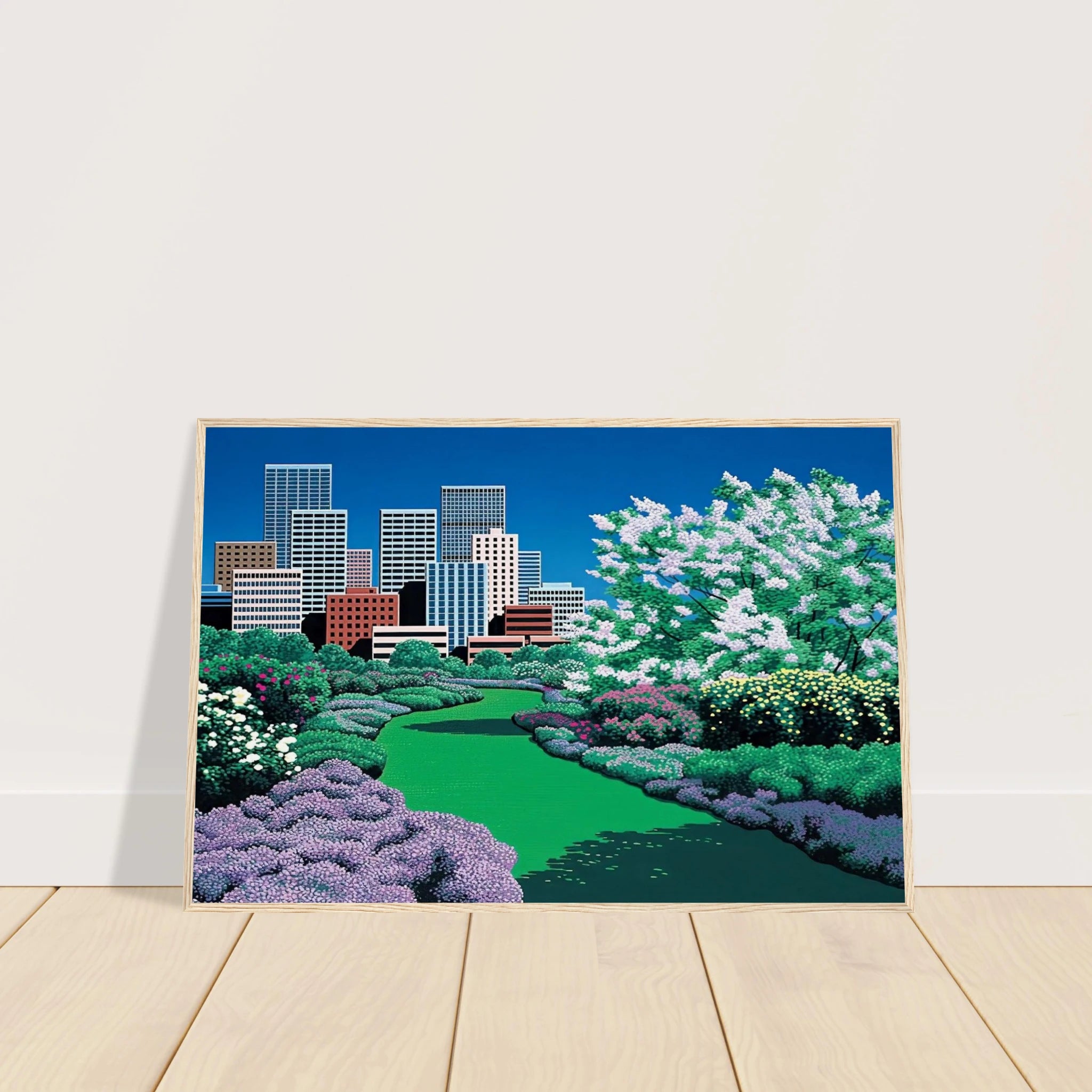 City Garden Framed Poster | Hiroshi Nagai Framed Prints Wall Art | Hiroshi Nagai Prints