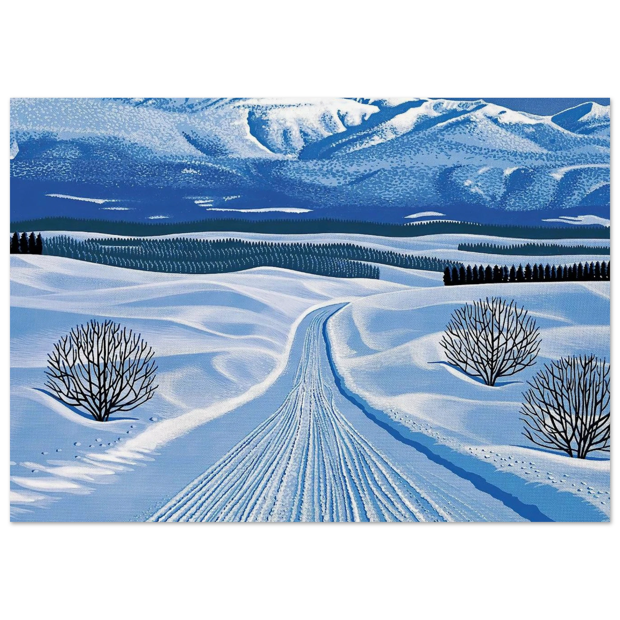 Winter Roads Poster | Hiroshi Nagai Poster | Hiroshi Nagai Prints