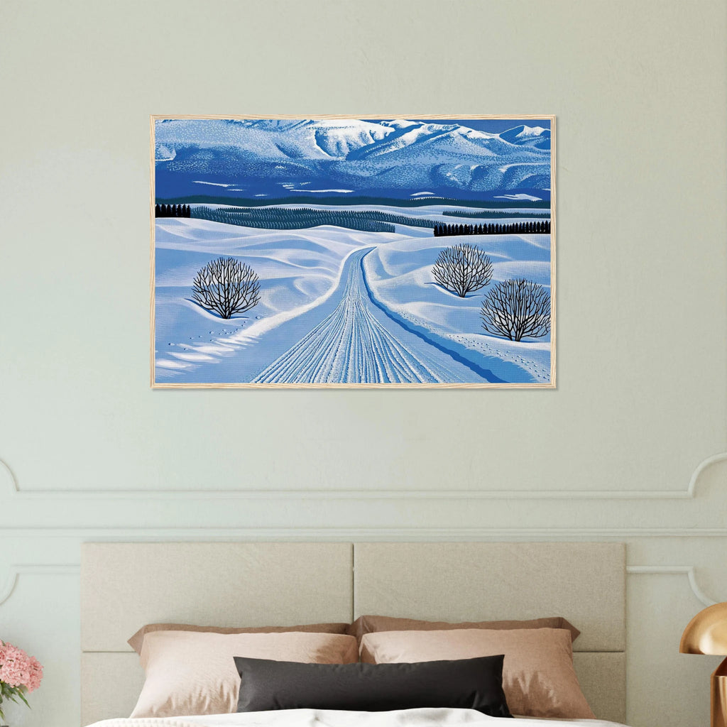 Winter Roads Framed Poster | Hiroshi Nagai Framed Prints Wall Art | Hiroshi Nagai Prints