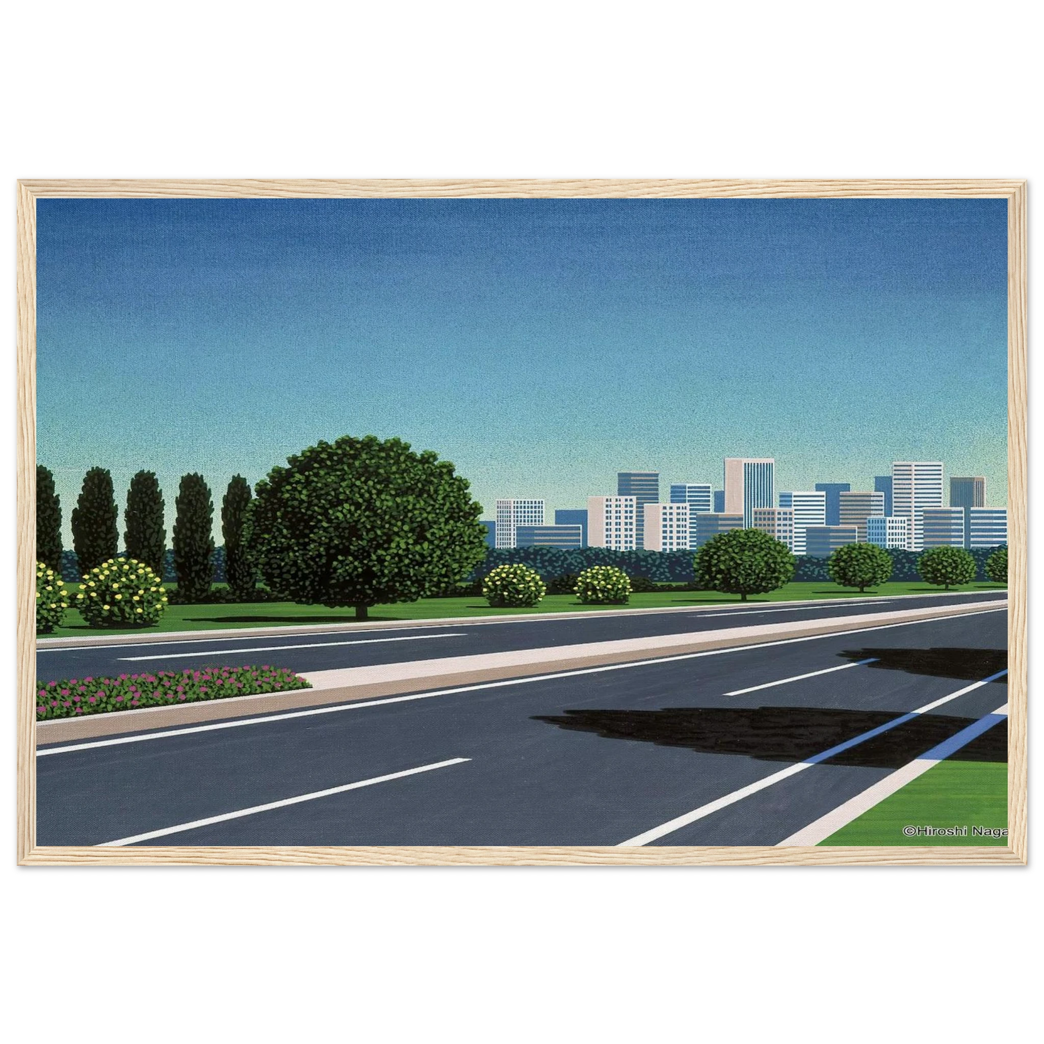 City Highway Framed Poster | Hiroshi Nagai Framed Prints Wall Art | Hiroshi Nagai Prints